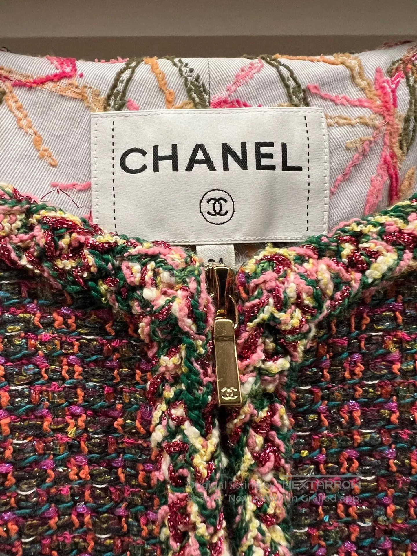 Chanel Chanel 19P Rose Short Jacket 34. Size US XS / EU 42 / 0 - 4 Thumbnail