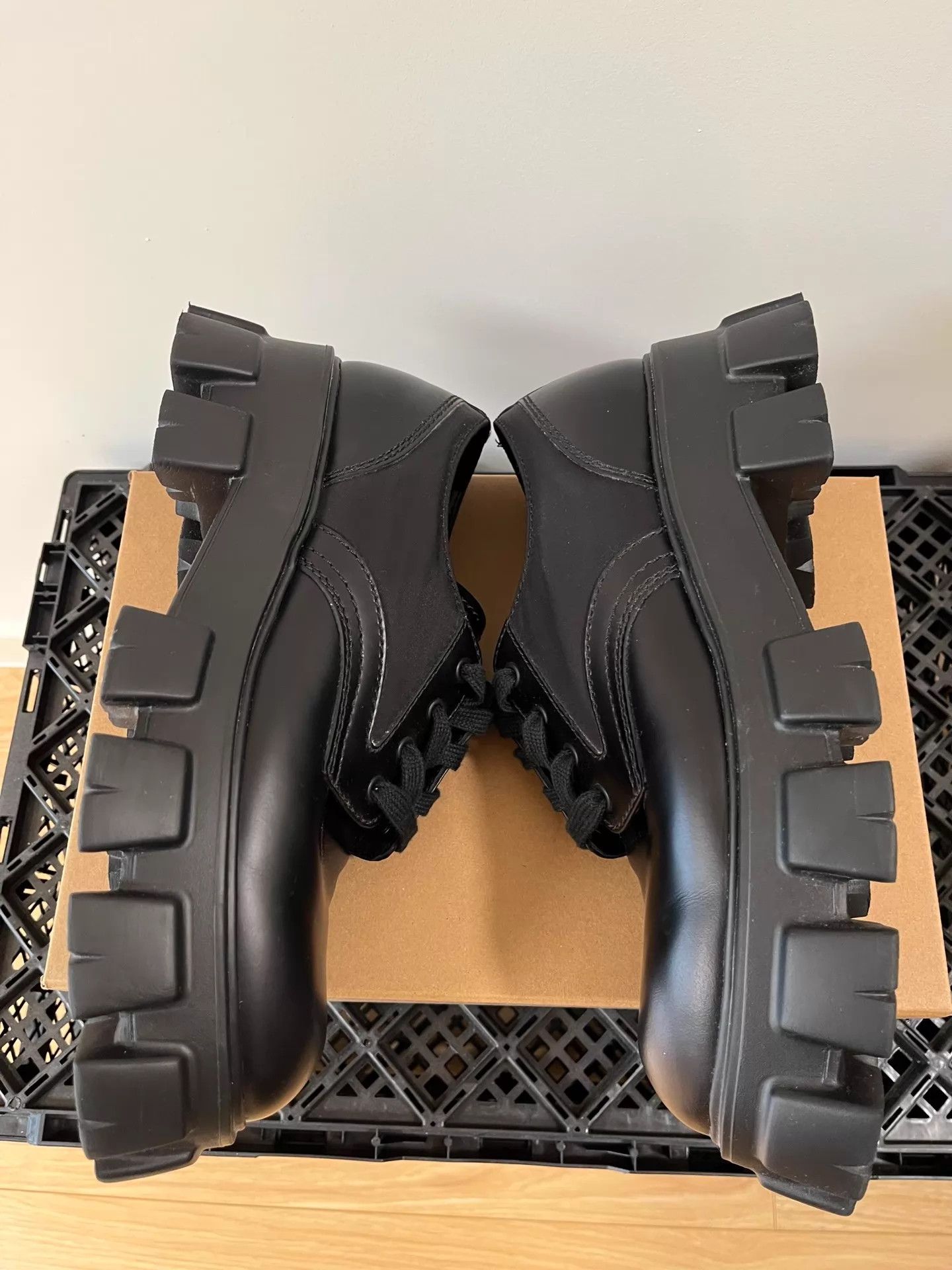 Prada Prada Monolith Zigzag Thick Tire Sole Derby Shoe 9 Size US 9 / EU 42 - 2 Thumbnail