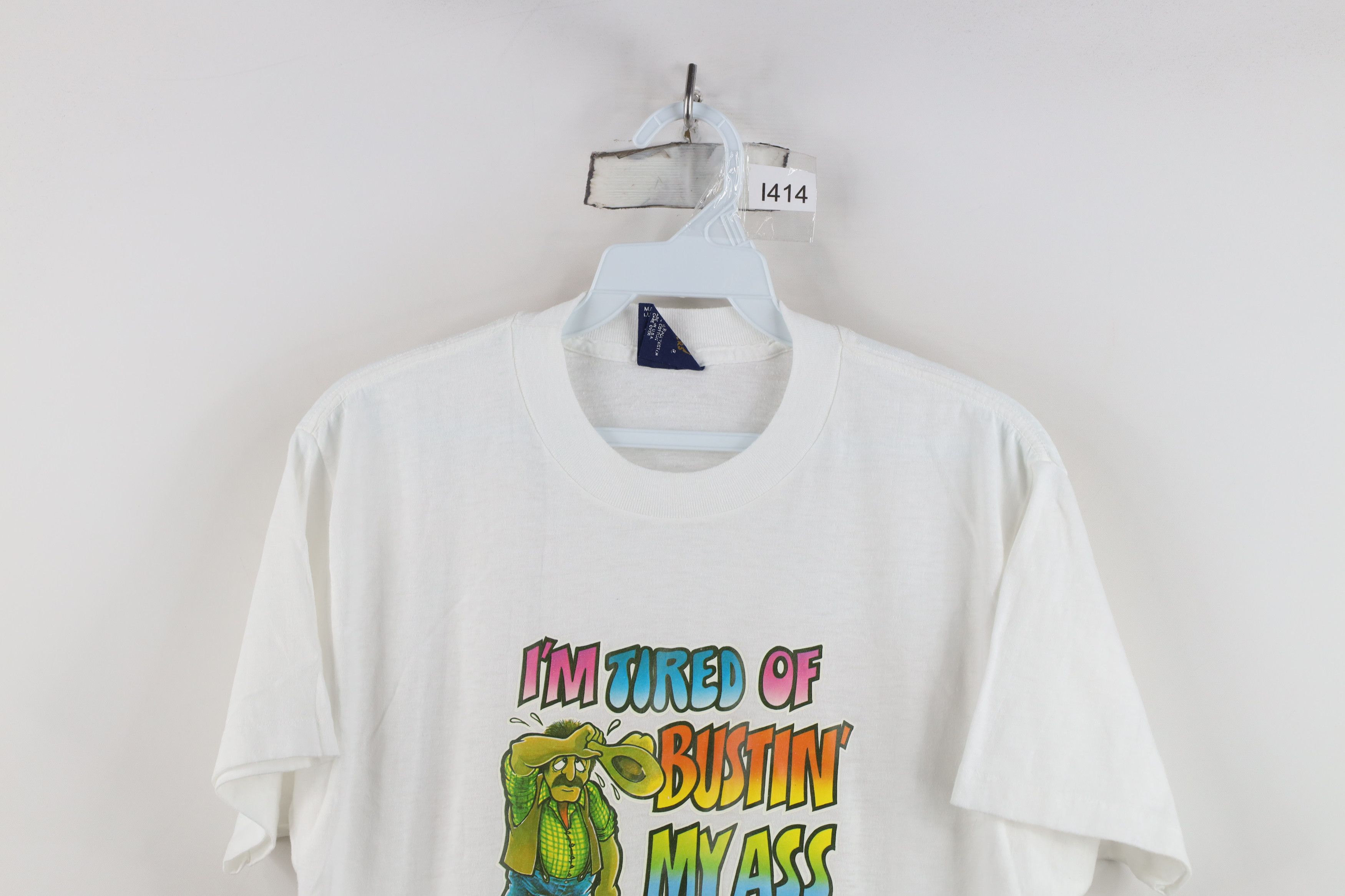 Vintage Vintage 70s 80s Streetwear of Busting My Ass T-Shirt USA Size L / US 10 / IT 46 - 2 Thumbnail