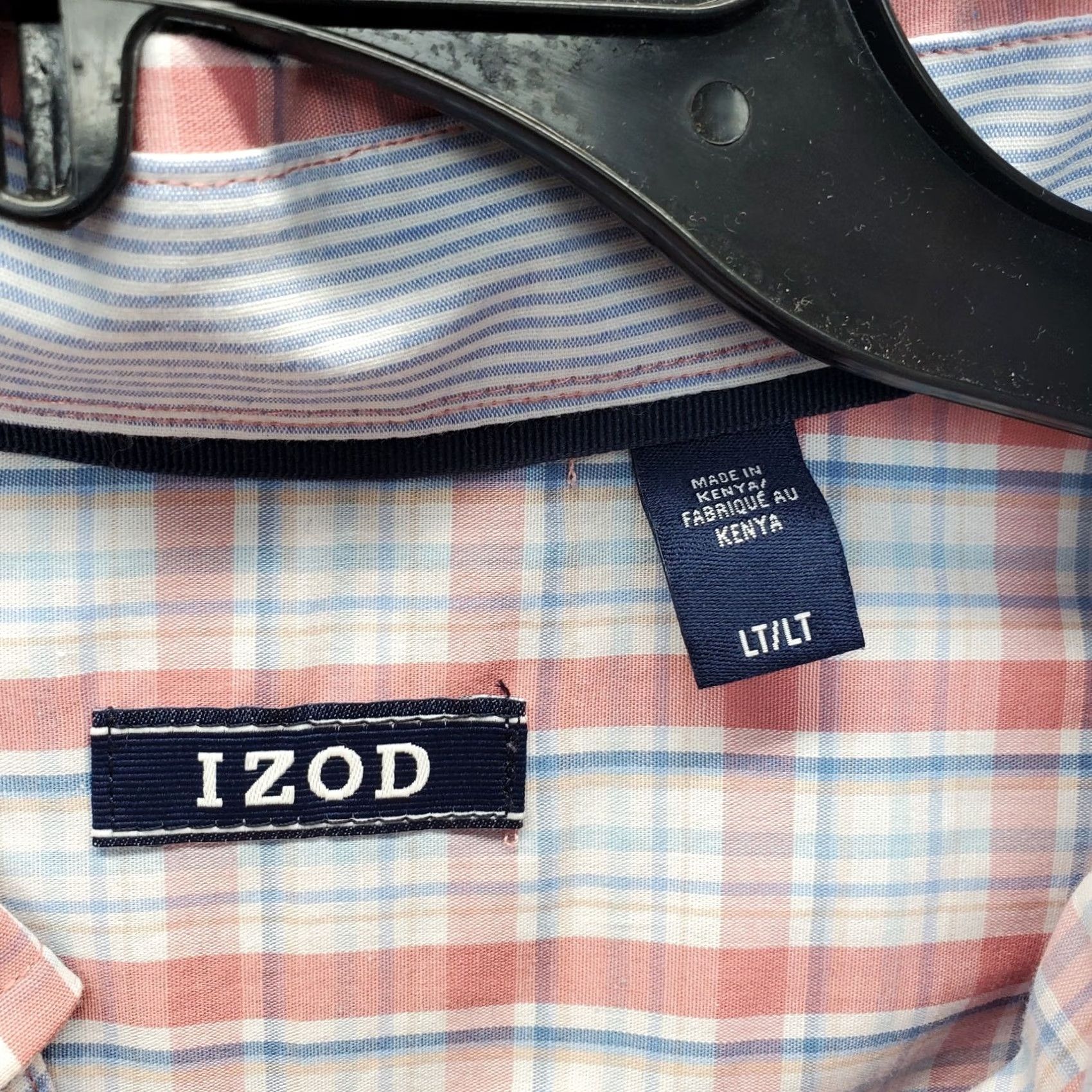 Izod IZOD Performance Shirt Mens LT Multicolor Plaid Classic Fit Wrinkle Free Size US L / EU 52-54 / 3 - 5 Thumbnail
