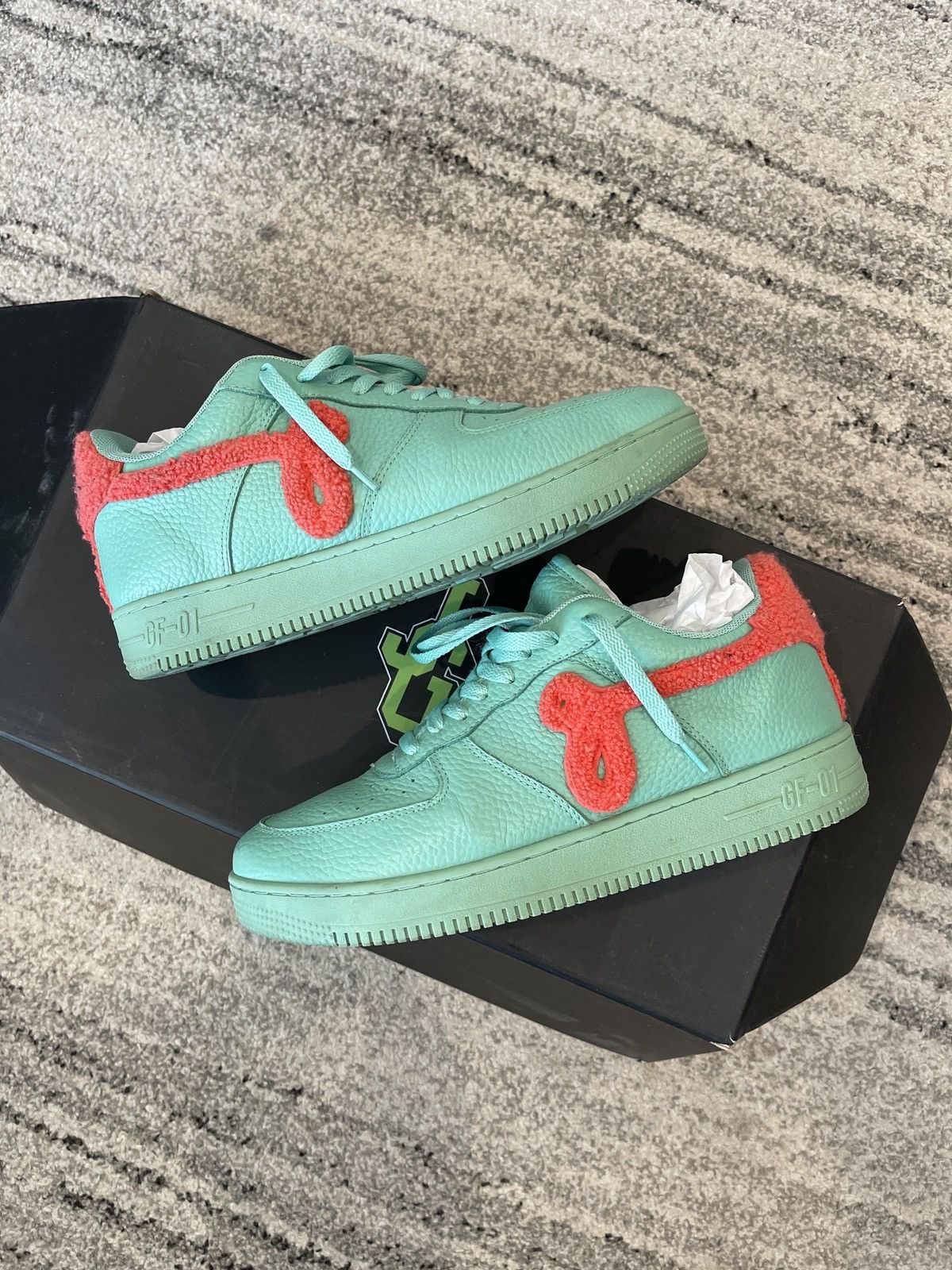 John Geiger John Geiger GF-01 Teal / Peach Chenille Size US 8 / EU 41 - 1 Thumbnail