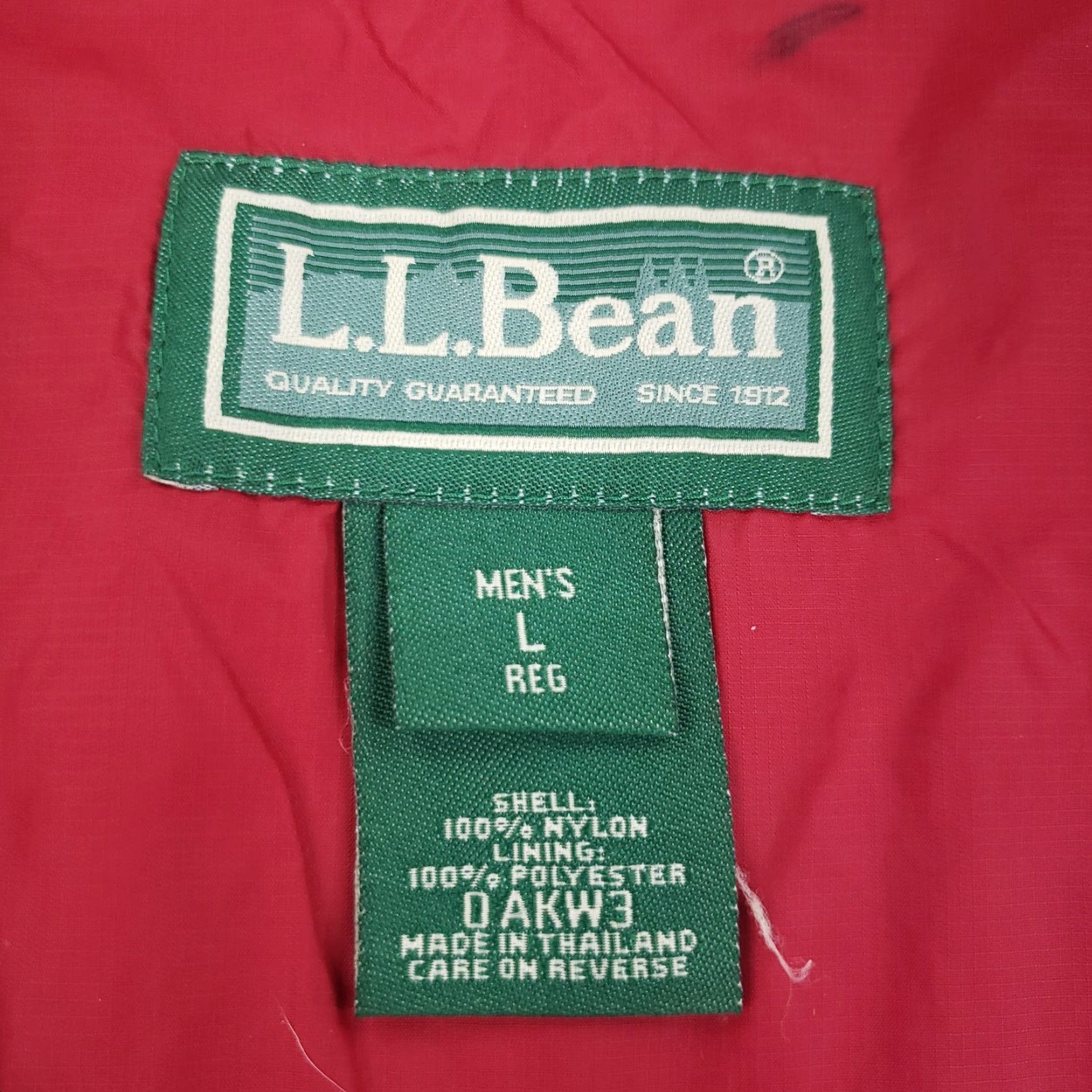 Vintage LL Bean Mens Large Red Gray Full Zip Vest Casual Windbreaker Nylon Size US L / EU 52-54 / 3 - 5 Thumbnail