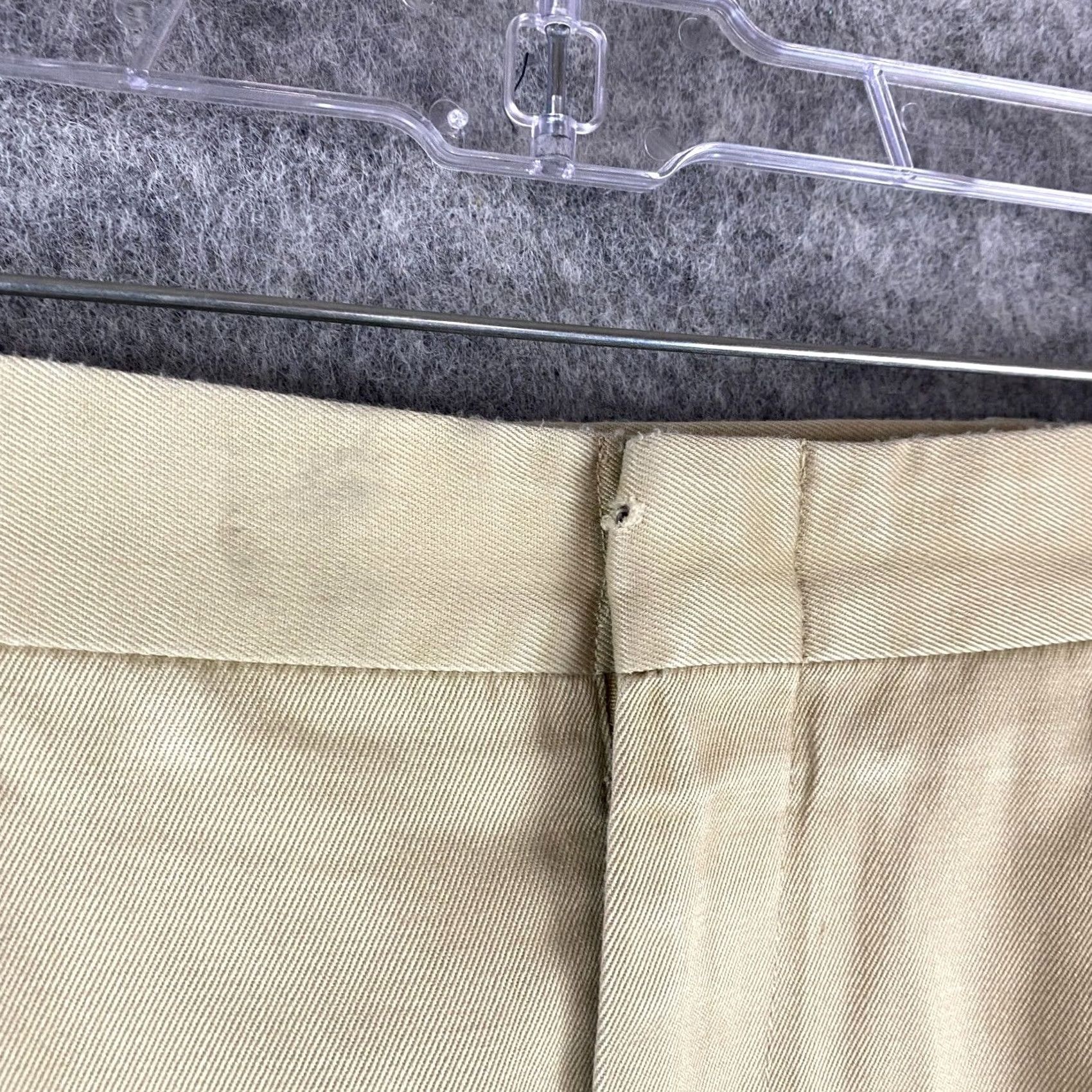 Lands' End Lands' End Chino Pants Mens Beige Size 38 Hook & Eye Polyester Blend Size US 38 / EU 54 - 7 Thumbnail