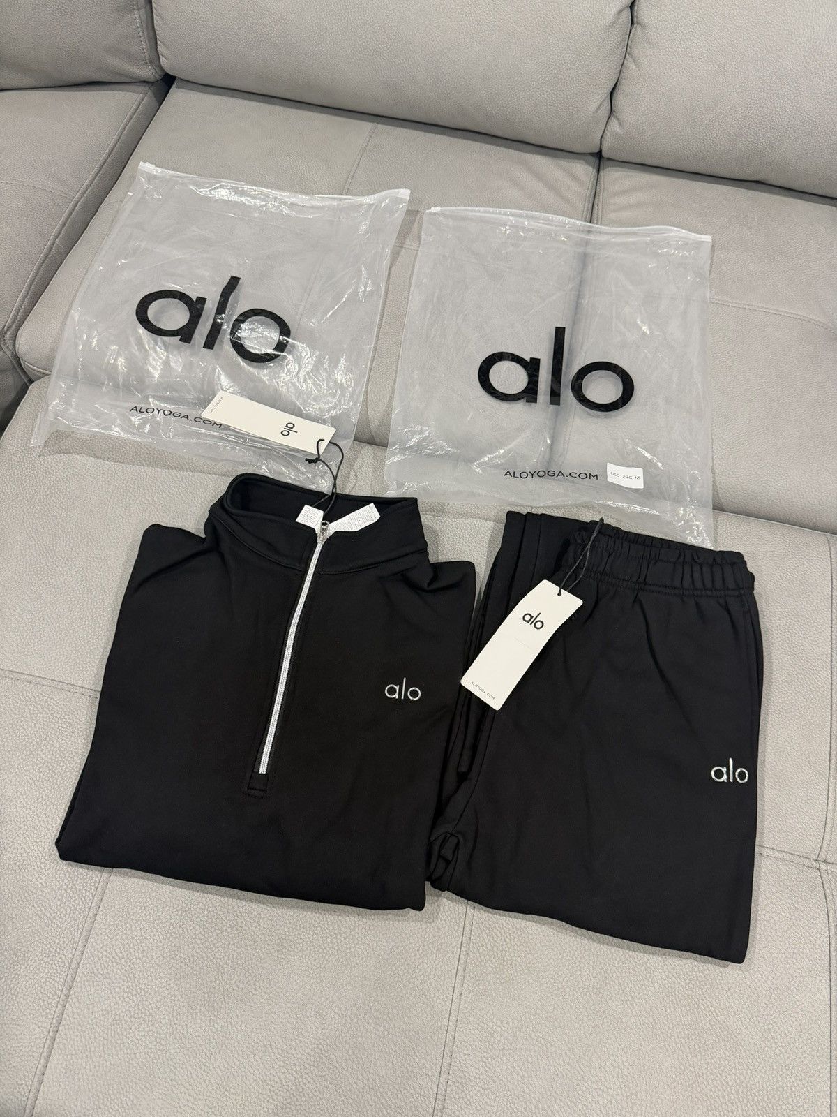 Alo Alo Yoga Heavy Weight Quarter Zip - Cream - Medium | Grailed