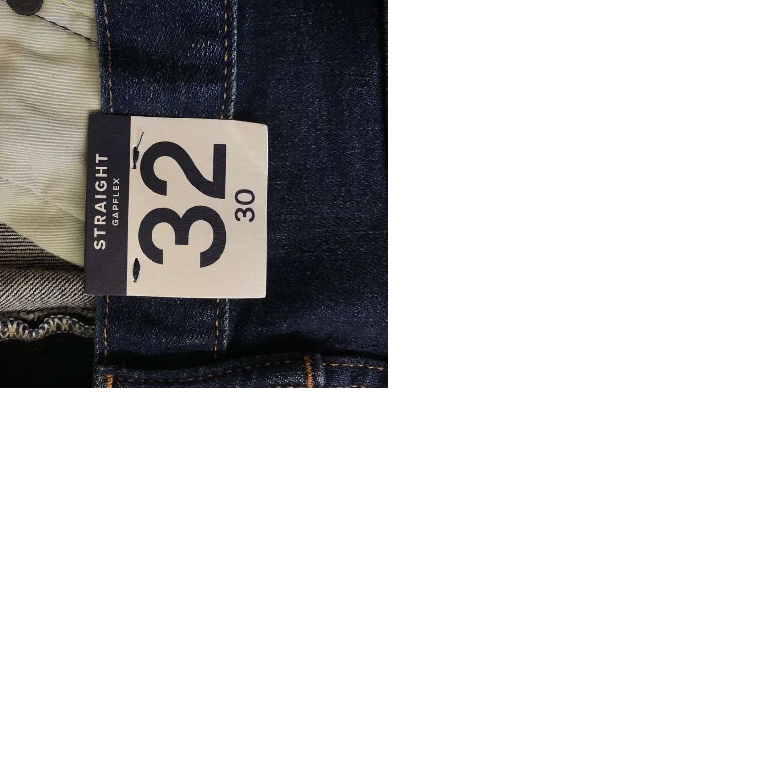 Gap Gap Jeans Dark Wash Indigo 32x30 Straight Leg 5-Pocket Denim Mid Rise Regular Mens With Tags Size US 32 / EU 48 - 9 Thumbnail