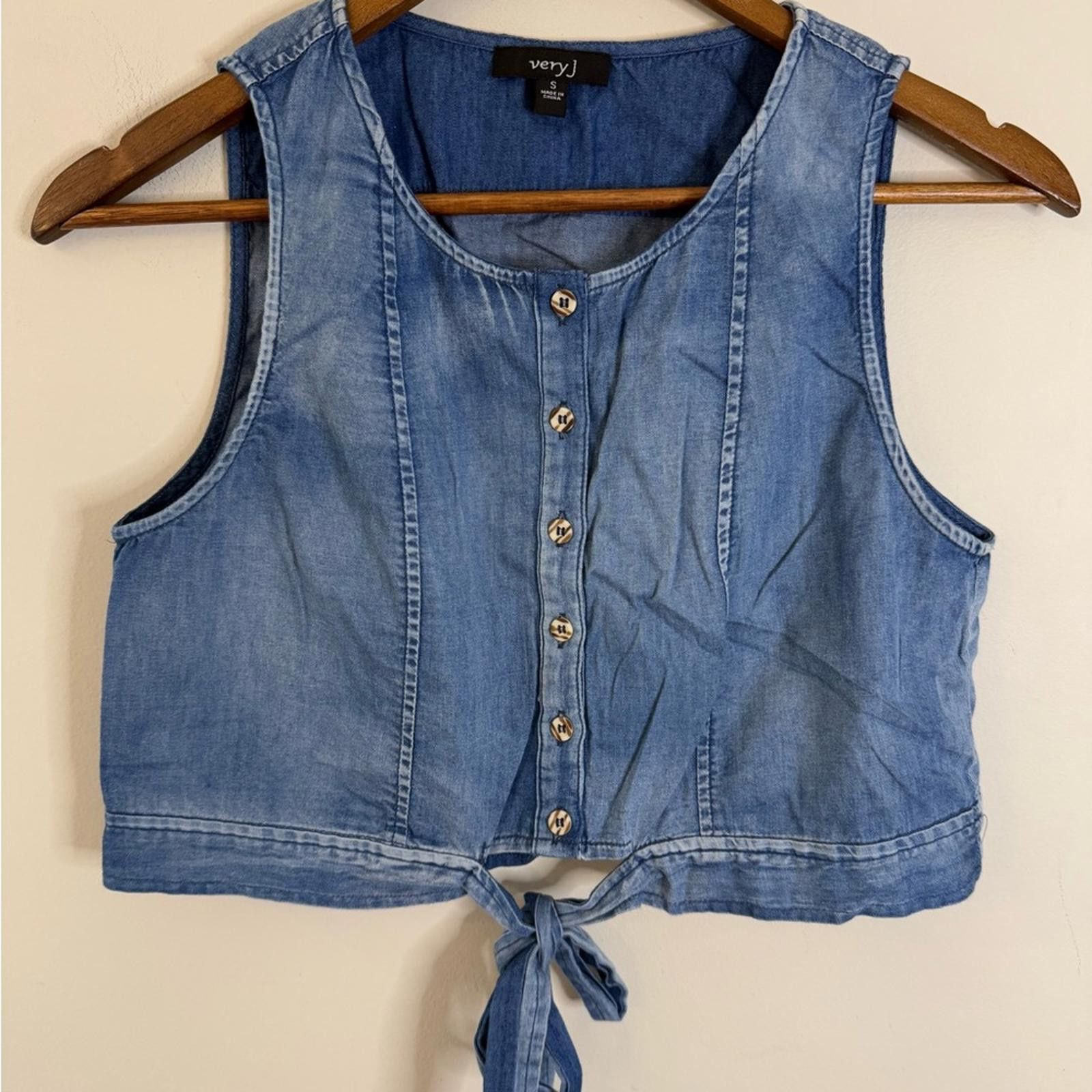 Other Very J Denim crop top SZ Small Size S / US 4 / IT 40 - 1 Thumbnail
