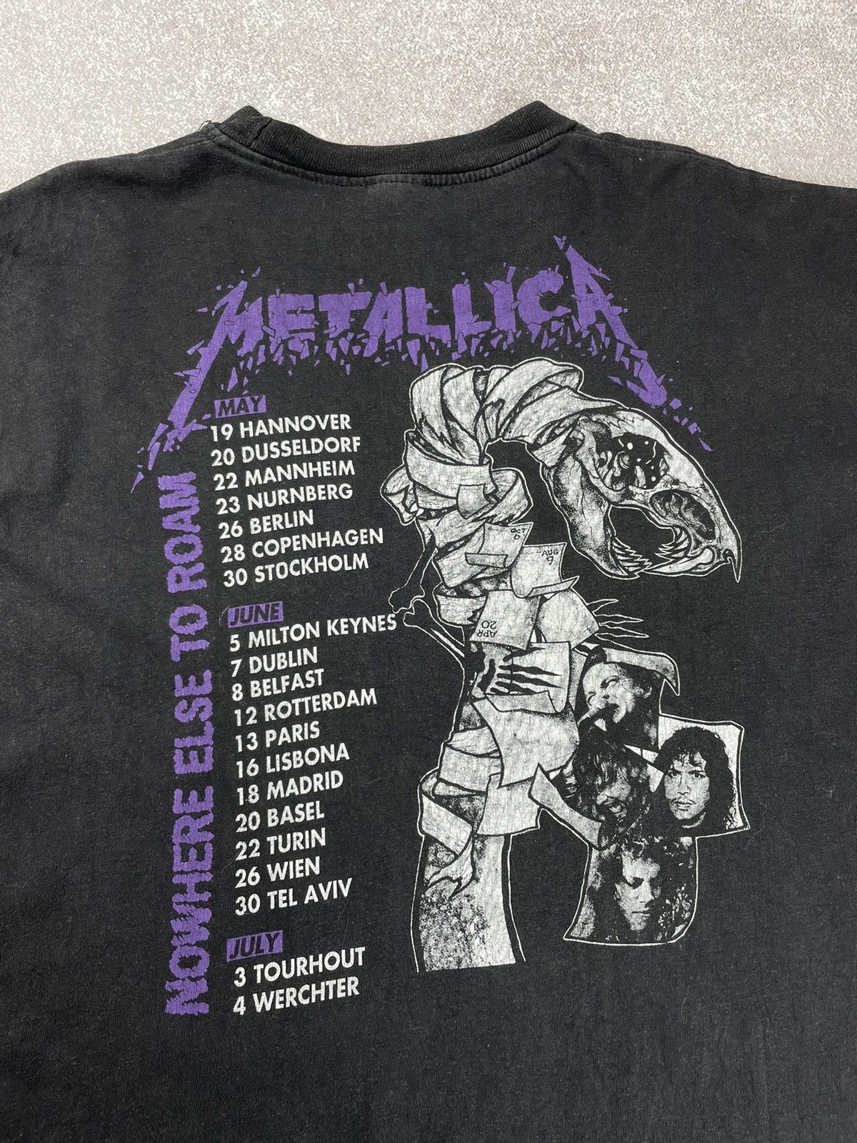 Band Tees × Metallica × Vintage Vintage 90’s Metallica Rock Band Tour Tee T-shirt Size US XL / EU 56 / 4 - 10 Thumbnail