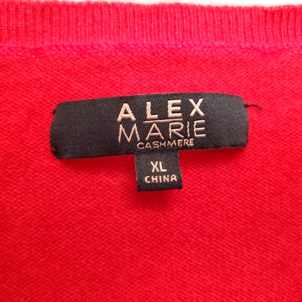 Vintage VINTAGE Alex Marie Sweater Womens XL Red Cashmere Wool V-Neck Classic Luxury Pullover Knit Solid Pattern Mens? Women? Size XL / US 12-14 / IT 48-50 - 4 Thumbnail