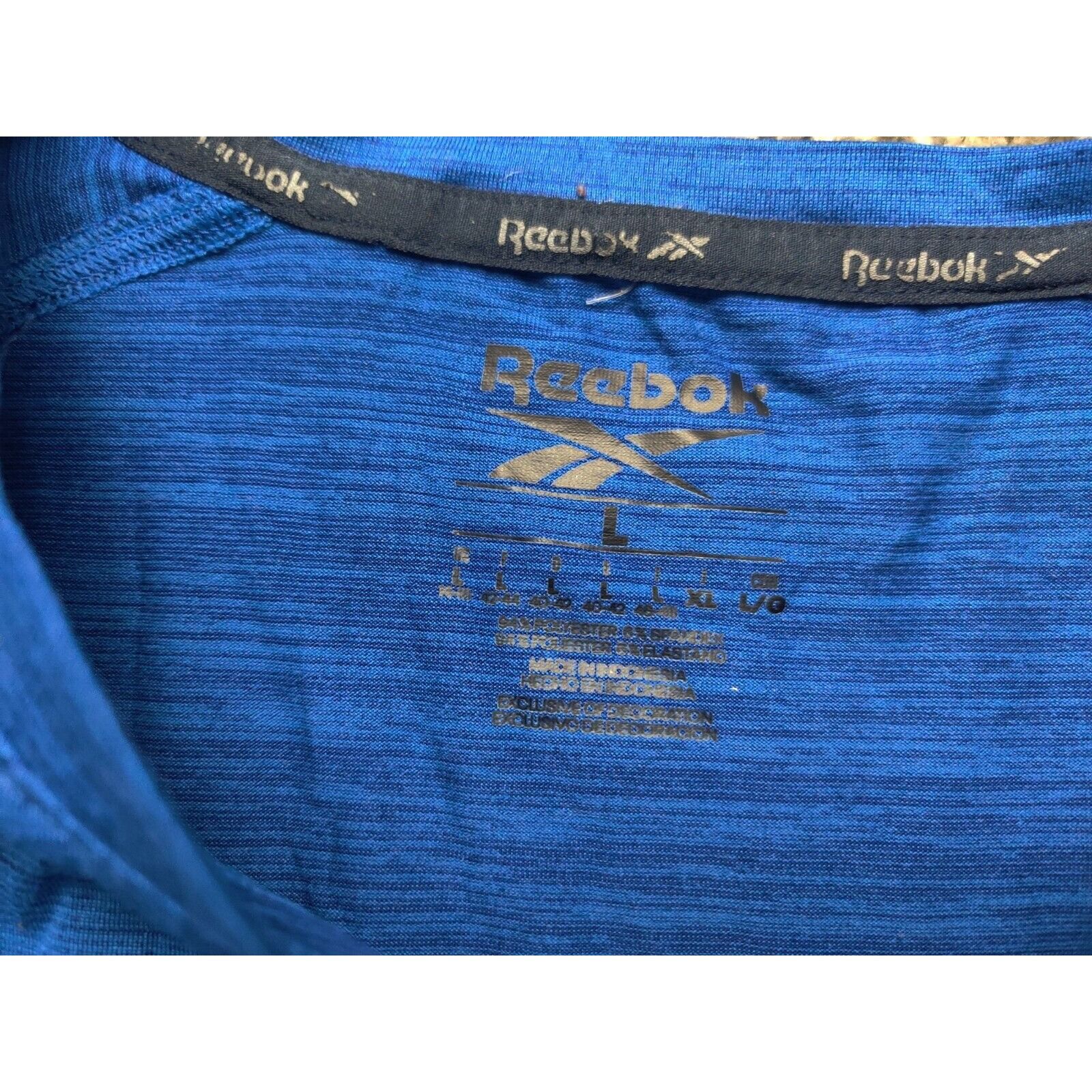 Reebok Reebok Shirt Adult Mens Large Solid Blue Logo Activewear Size US L / EU 52-54 / 3 - 3 Thumbnail