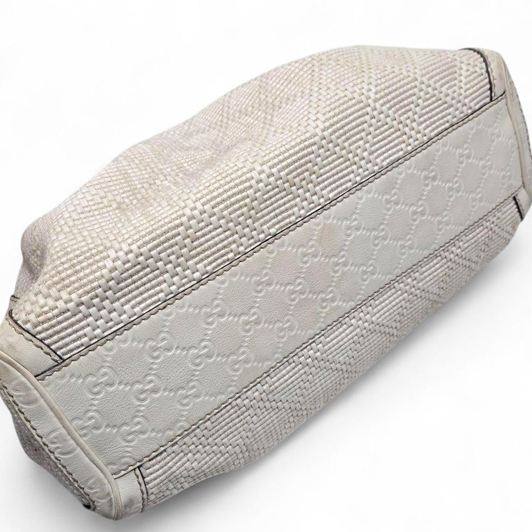 Gucci Gucci - Sukey White Leather Tweed Luxury Shoulder Bag Size ONE SIZE - 5 Thumbnail