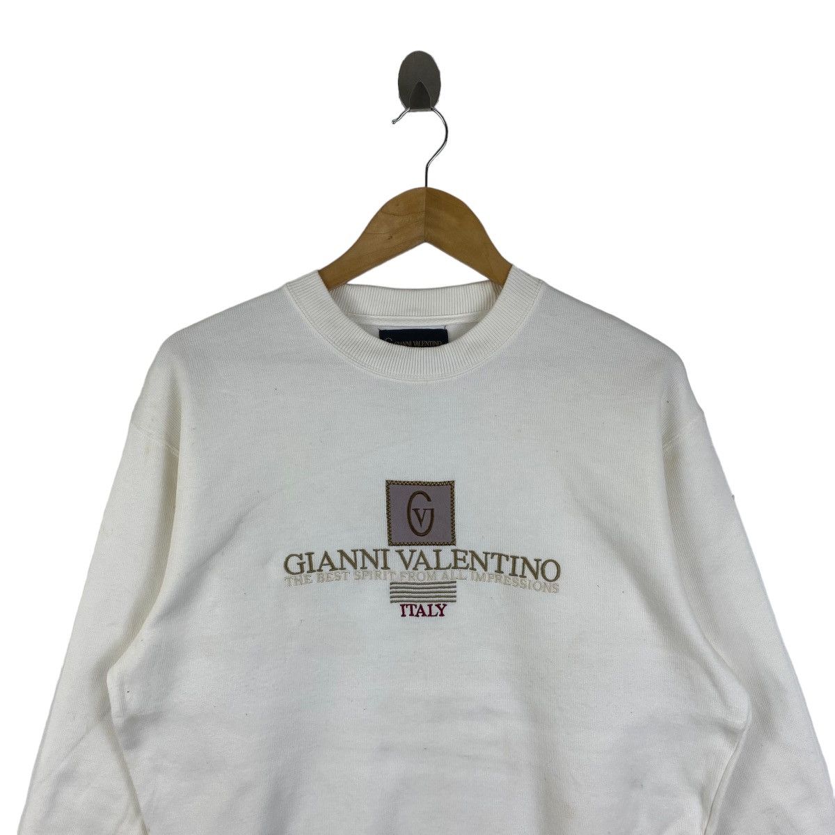 Gianni Valentino × Valentino × Vintage Vintage GIANNI VALENTINO Italy Big Logo Sweatshirt Pullover Size US M / EU 48-50 / 2 - 4 Thumbnail