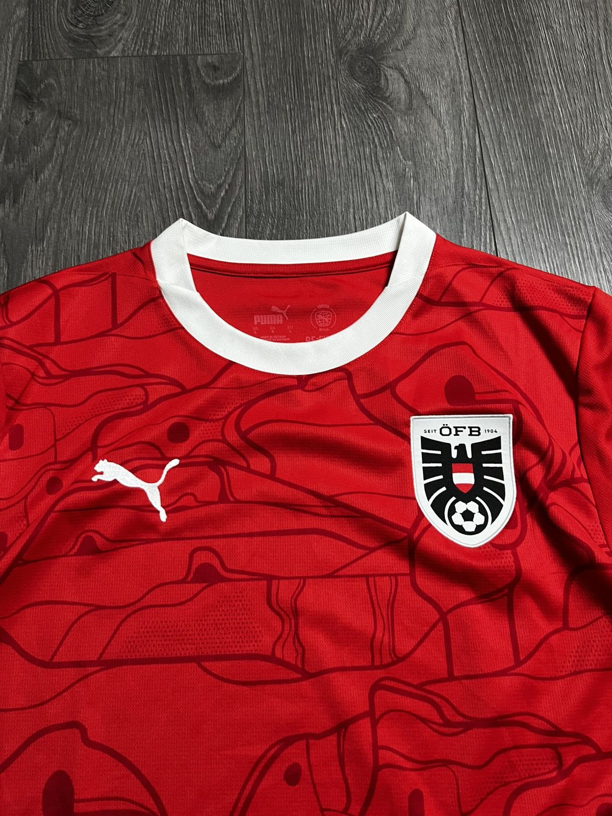Puma Puma Austria National Team 2024 Home Jersey Blokecore Size US L / EU 52-54 / 3 - 3 Thumbnail