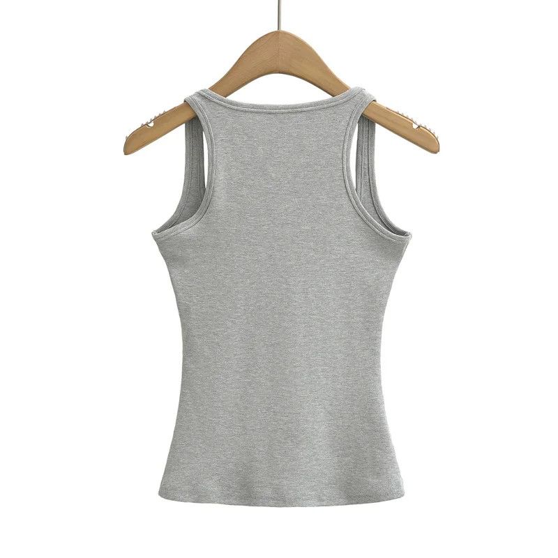 Japanese Brand Neck Tank Top Size M / US 6-8 / IT 42-44 - 4 Thumbnail