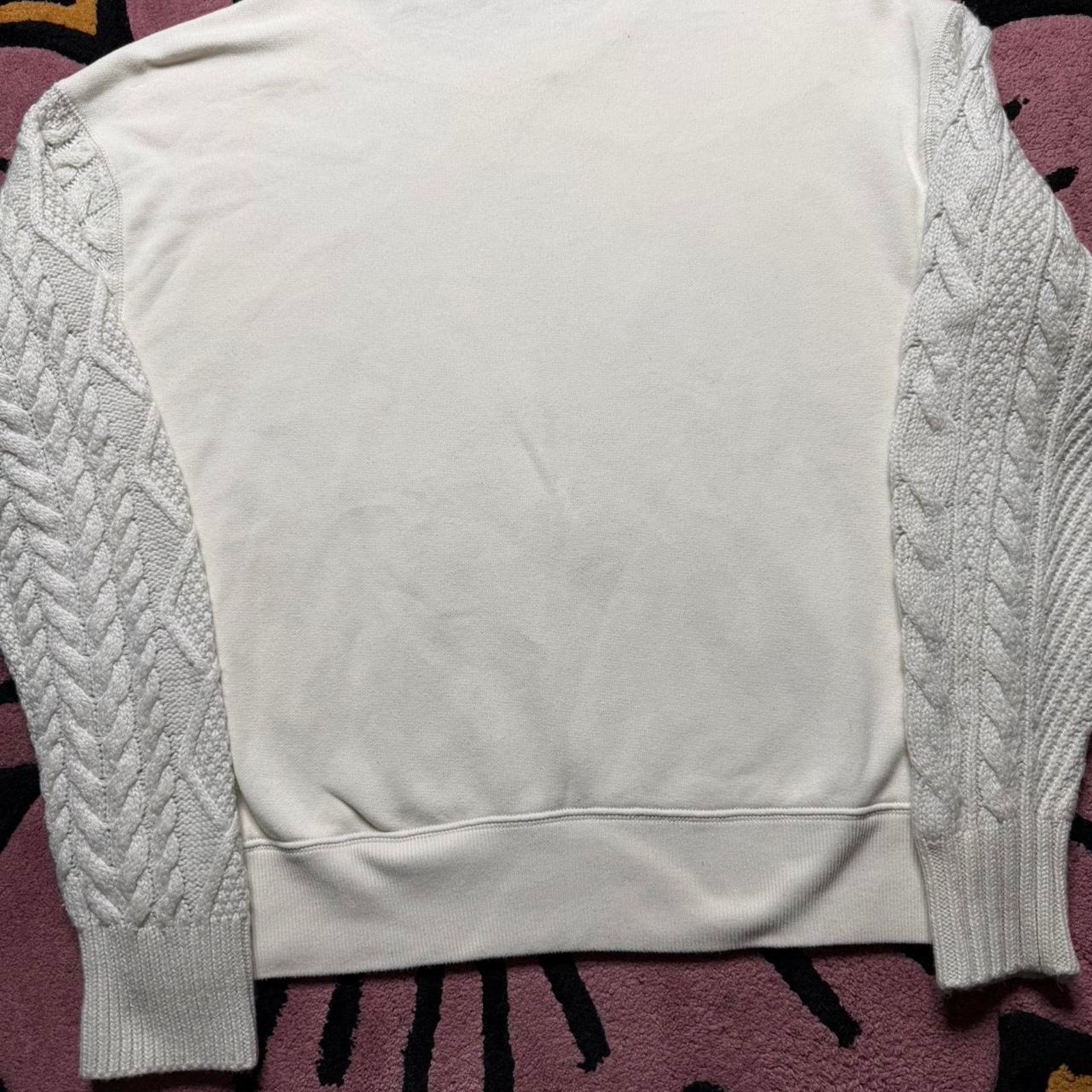 Polo Ralph Lauren × Ralph Lauren Polo Ralph Lauren Embroidered Cable Knit Cotton Sweatshirt Size M / US 6-8 / IT 42-44 - 8 Thumbnail