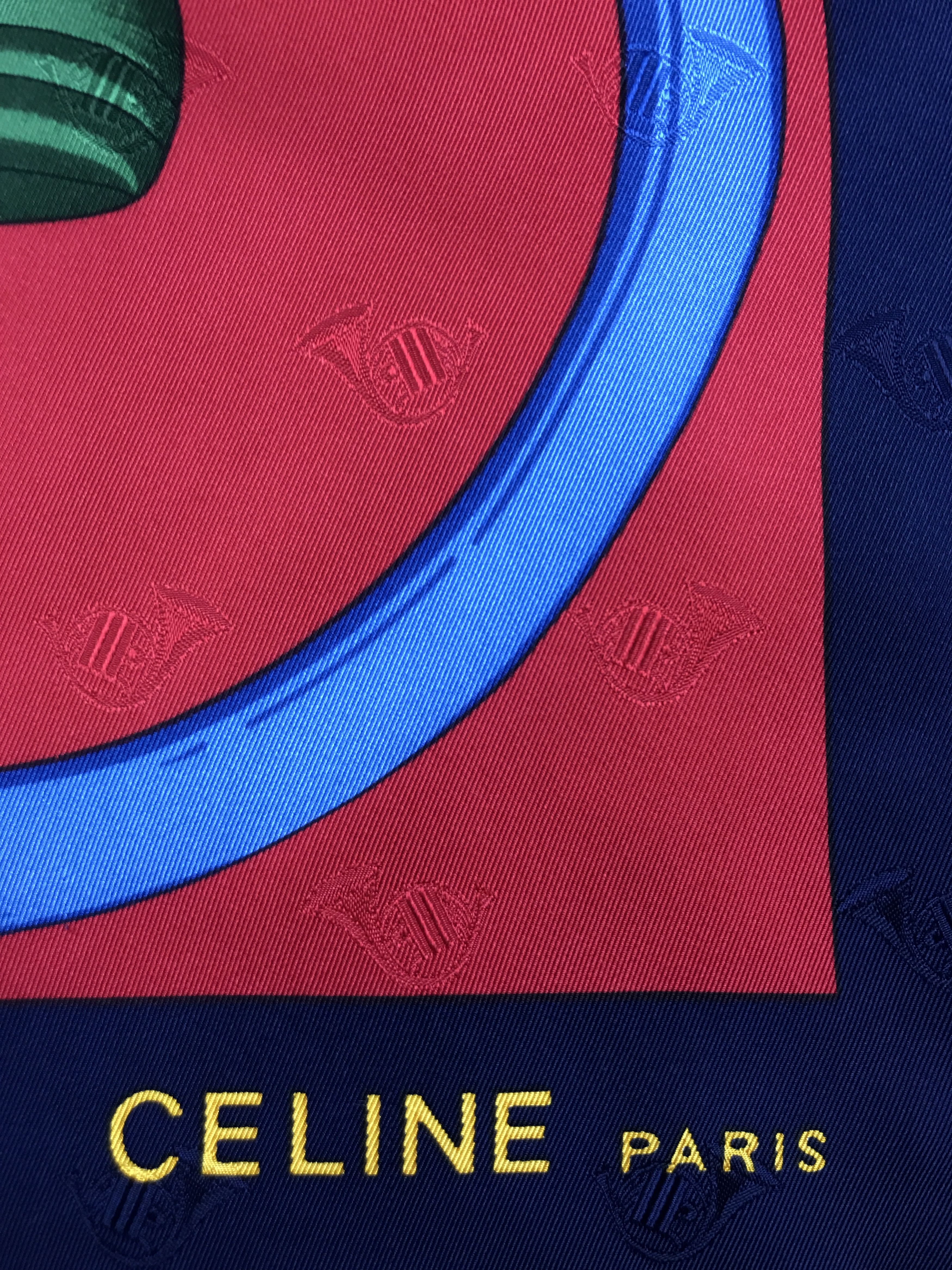 Celine × Vintage Vintage Celine Horsebit Silk Scarf Size ONE SIZE - 9 Thumbnail