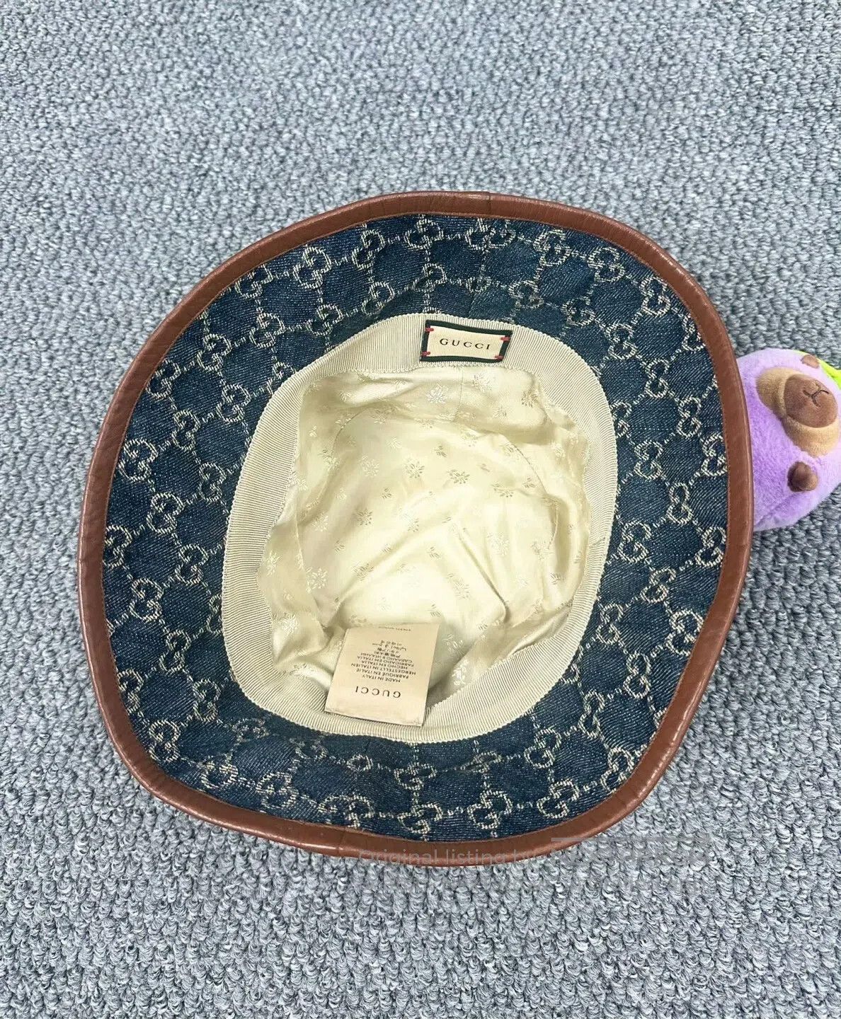 Gucci Guicci size L Blue Monogrammed Logo Fisherman Hat| Size ONE SIZE - 3 Thumbnail
