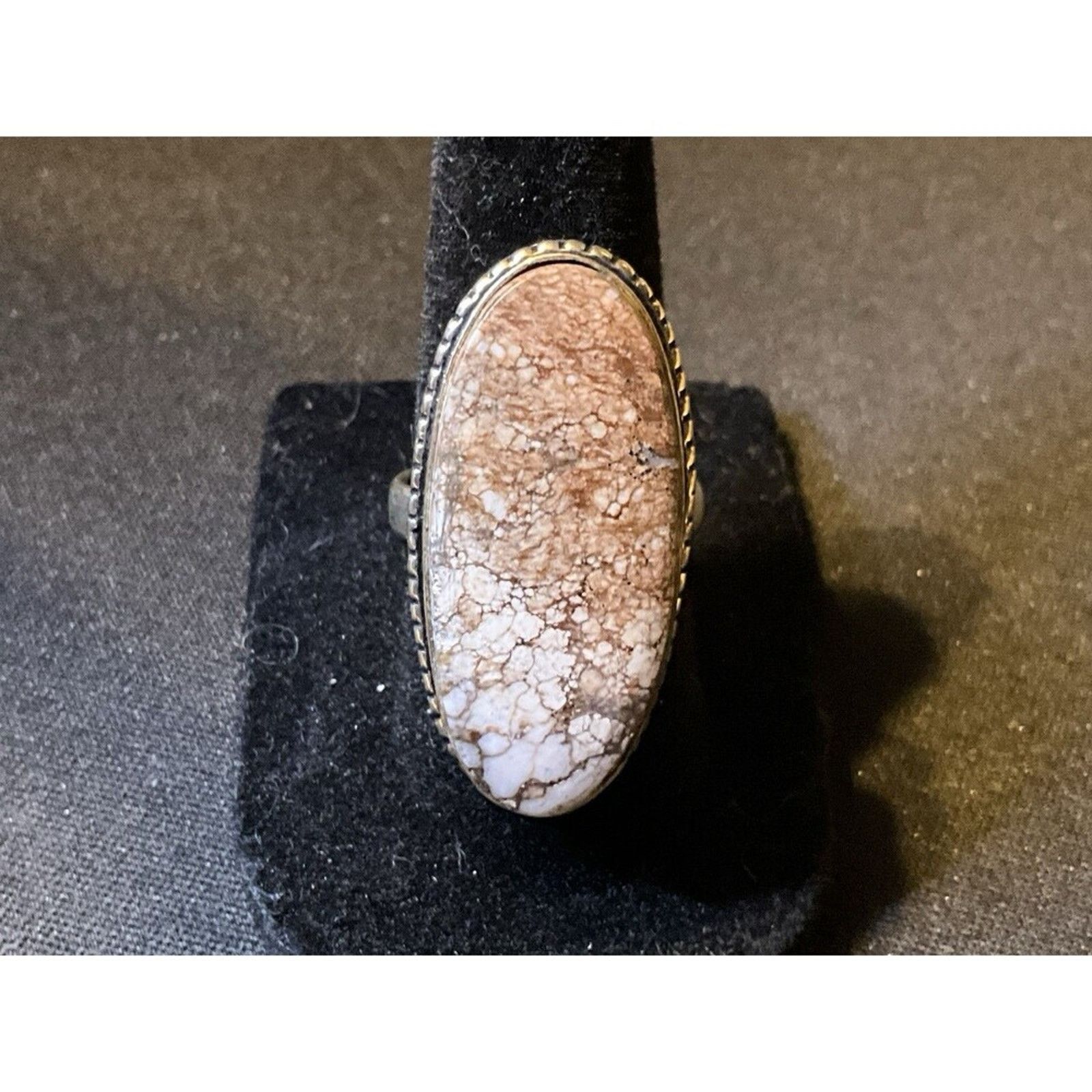 Other 925 Sterling Navajo Wild Horse Manesite Oval Ring Size 7 Size ONE SIZE - 2 Thumbnail