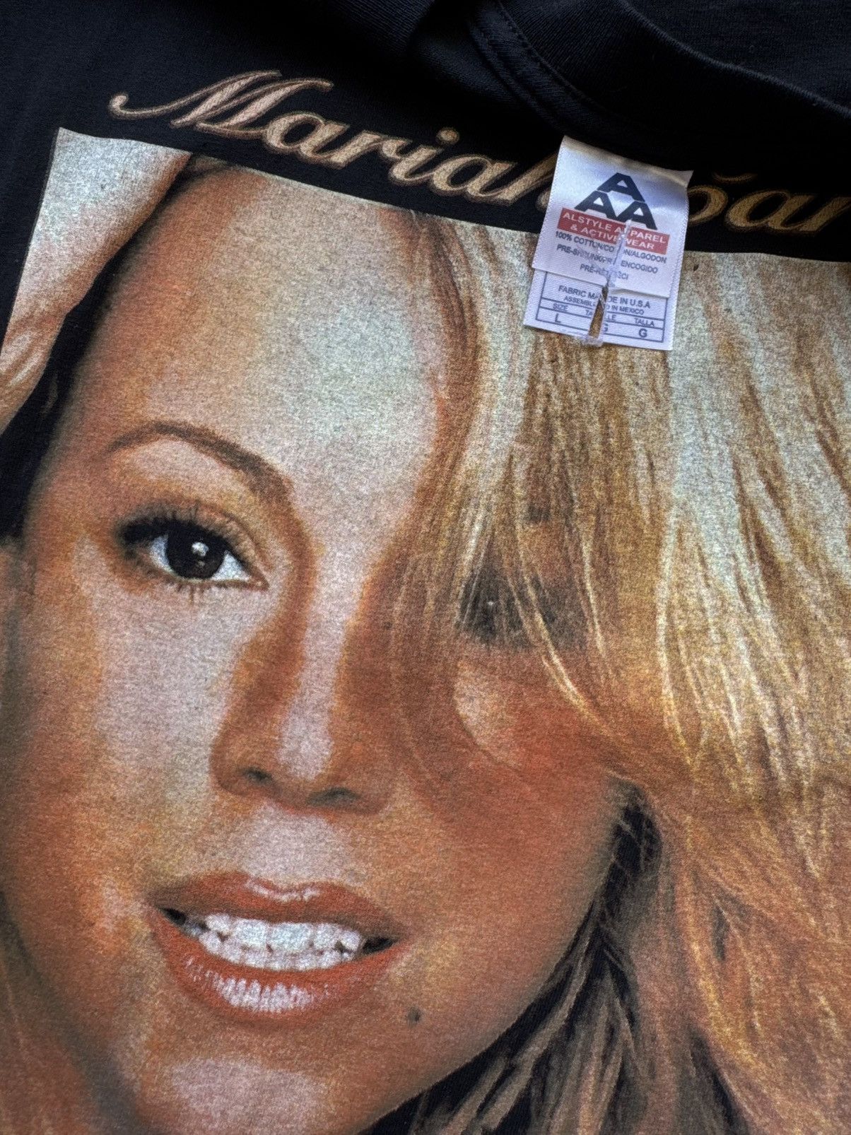 Vintage VTG 2003 Mariah Carey Charmbracelet Band Tee Shirt Sade Size US XL / EU 56 / 4 - 4 Thumbnail