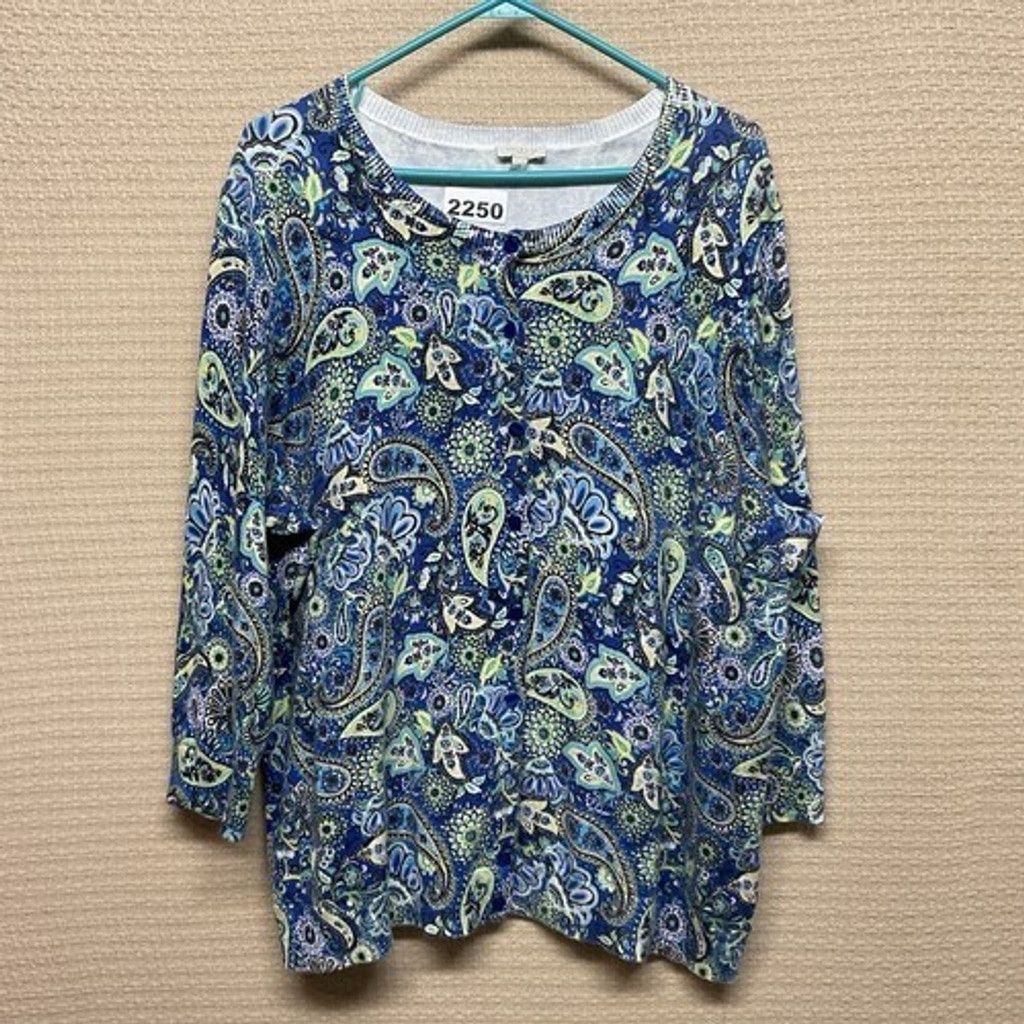 Talbots NWOT Talbots Cotton Bouton Front Cardigan Women Plus Size 2X Size XXL / US 16-18 / IT 52-54 - 1 Thumbnail