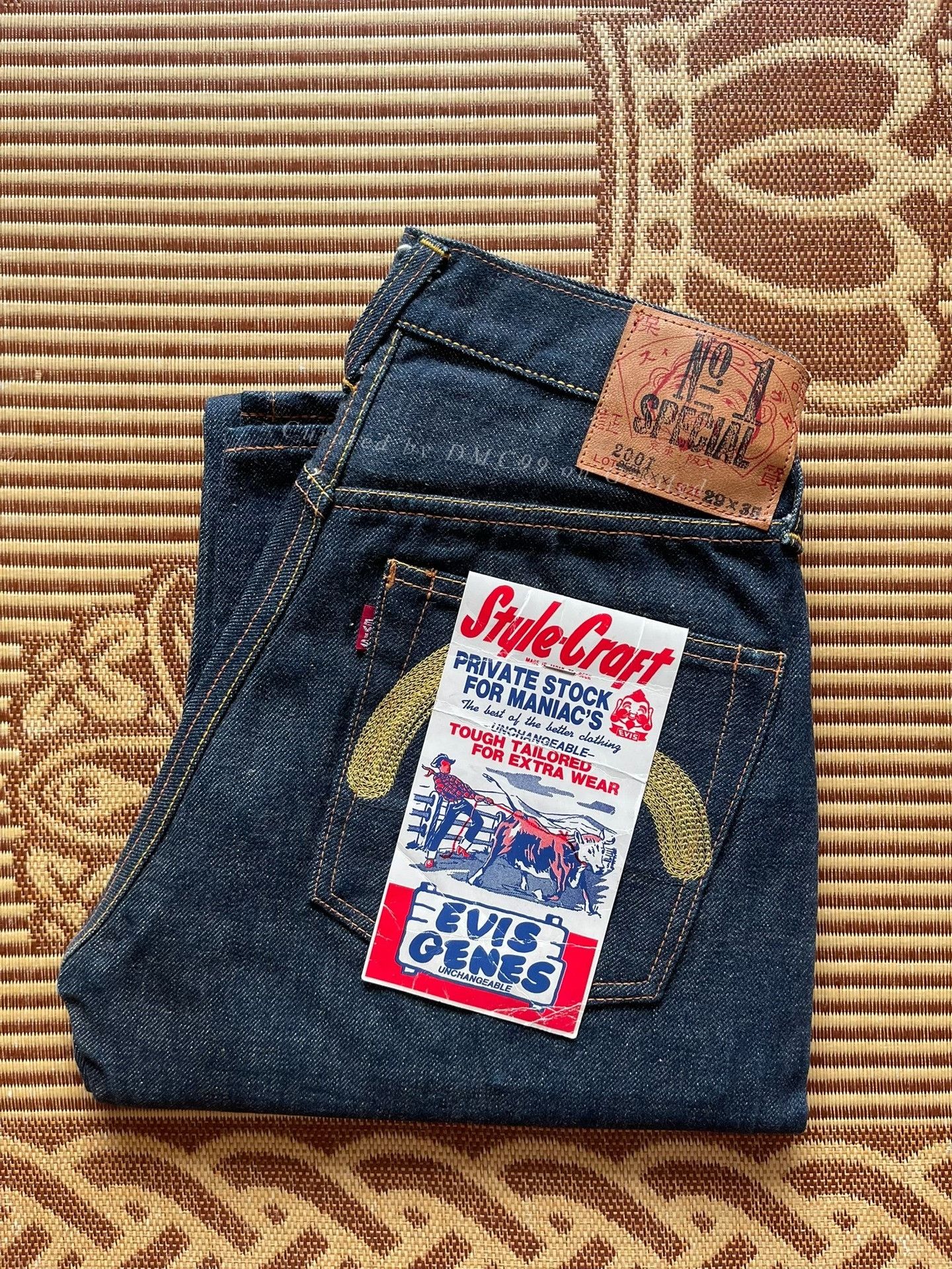 Evisu Evis No.1 2501RXX Black Ear Jeans W29 Size US 29 - 1 Thumbnail
