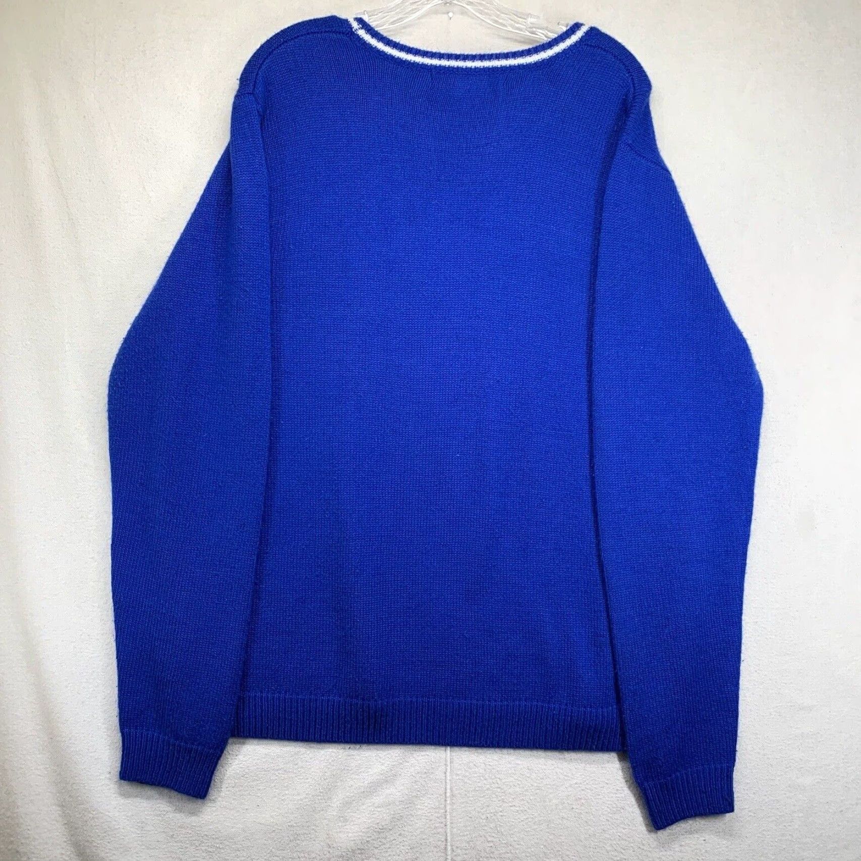 Vintage VINTAGE Ugly Christmas Sweater Big Head Rain Dear Embroidered Pullover XL Blue Unisex Adults Size US XL / EU 56 / 4 - 3 Thumbnail