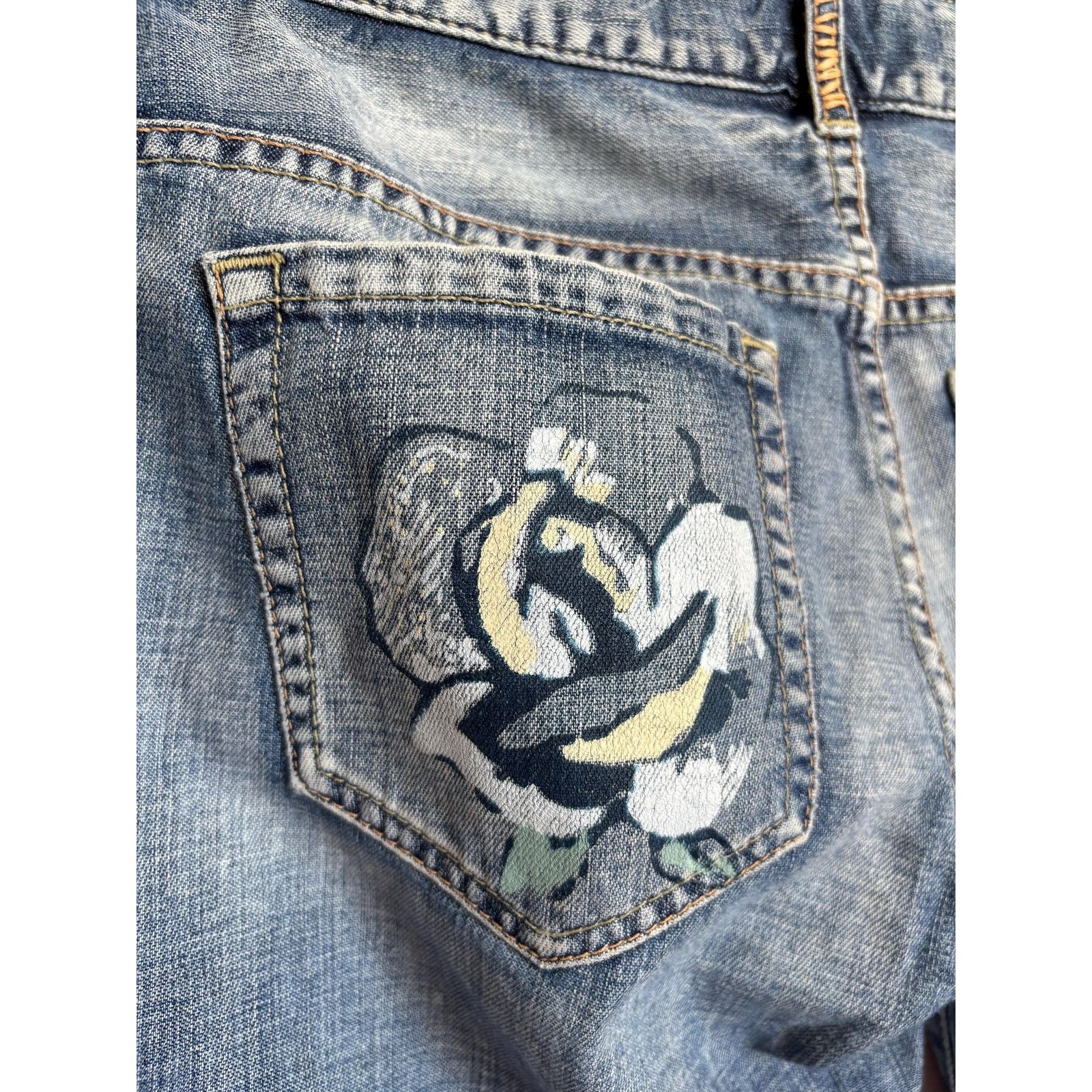 Guess × Vintage Vintage Guess Jeans 24W Floral Print Button Fly Y2K Archive Size US 26 / EU 42 - 6 Thumbnail
