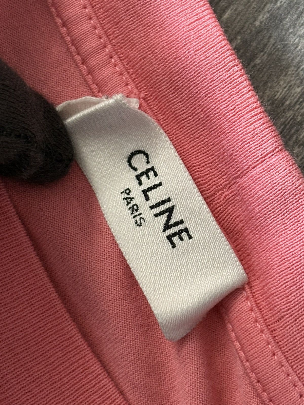 Celine Celine pink logo tshirt Size US M / EU 48-50 / 2 - 2 Thumbnail
