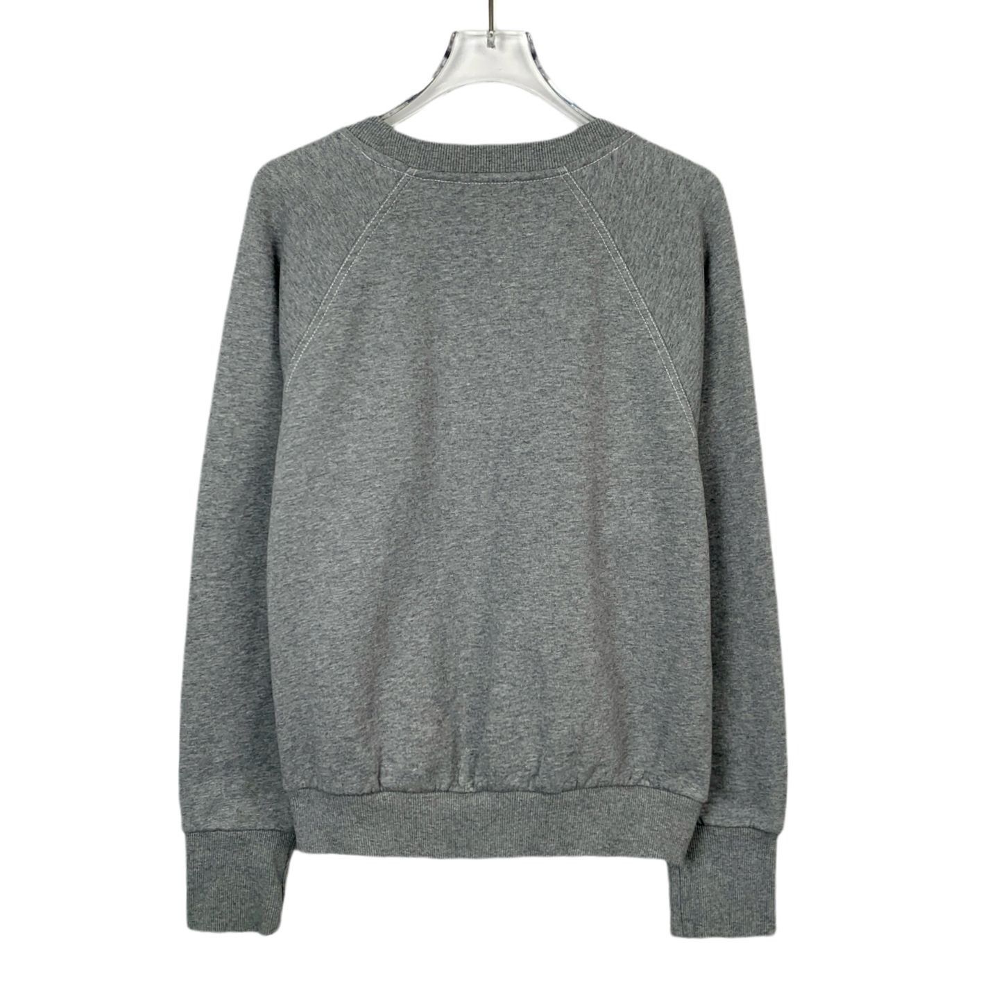 Burberry Burberry Grey Logo Embroidery Crewneck Cotton Sweatshirt (Si Size L / US 10 / IT 46 - 8 Thumbnail