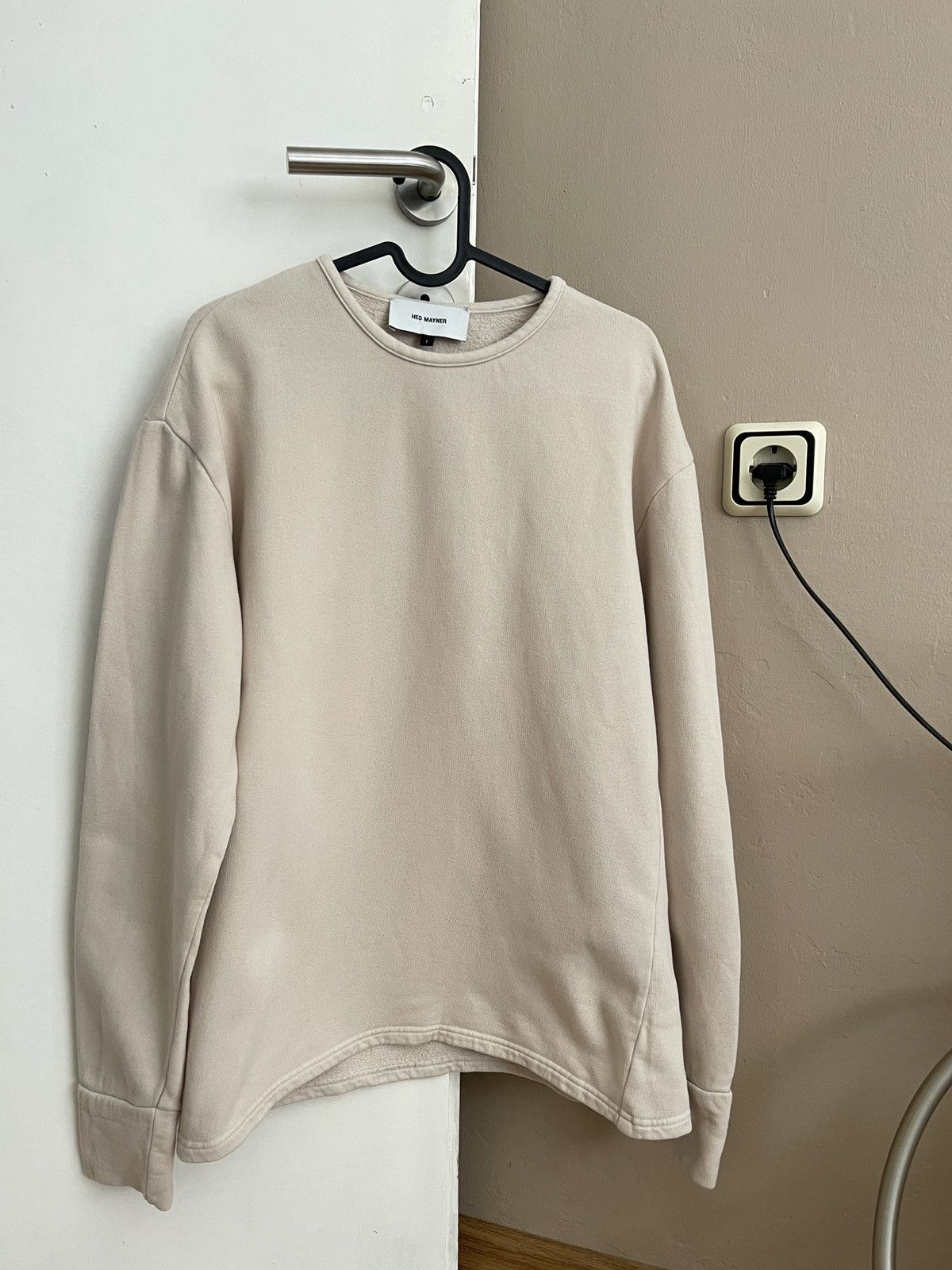 image of Hed Mayner Beige Sweatshirt, Men's (Size Large)