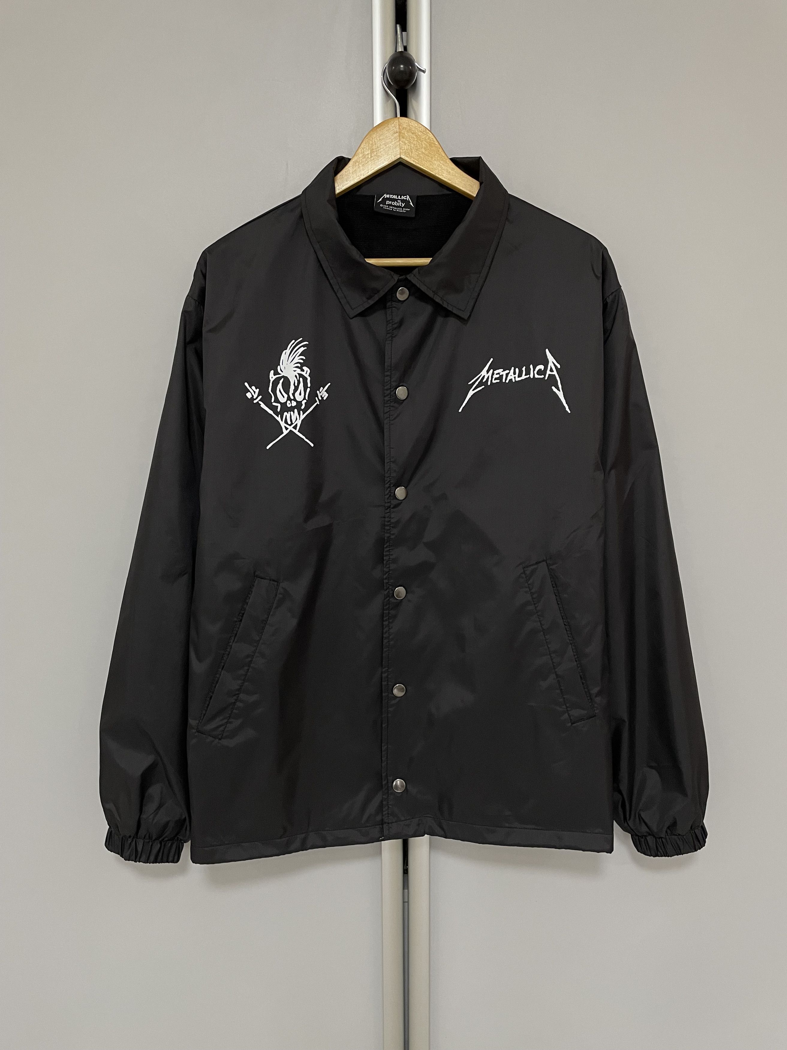 Metallica METALLICA Scary Guy Coach Jacket Big Logo Metal Rare Bomber Size US M / EU 48-50 / 2 - 4 Thumbnail