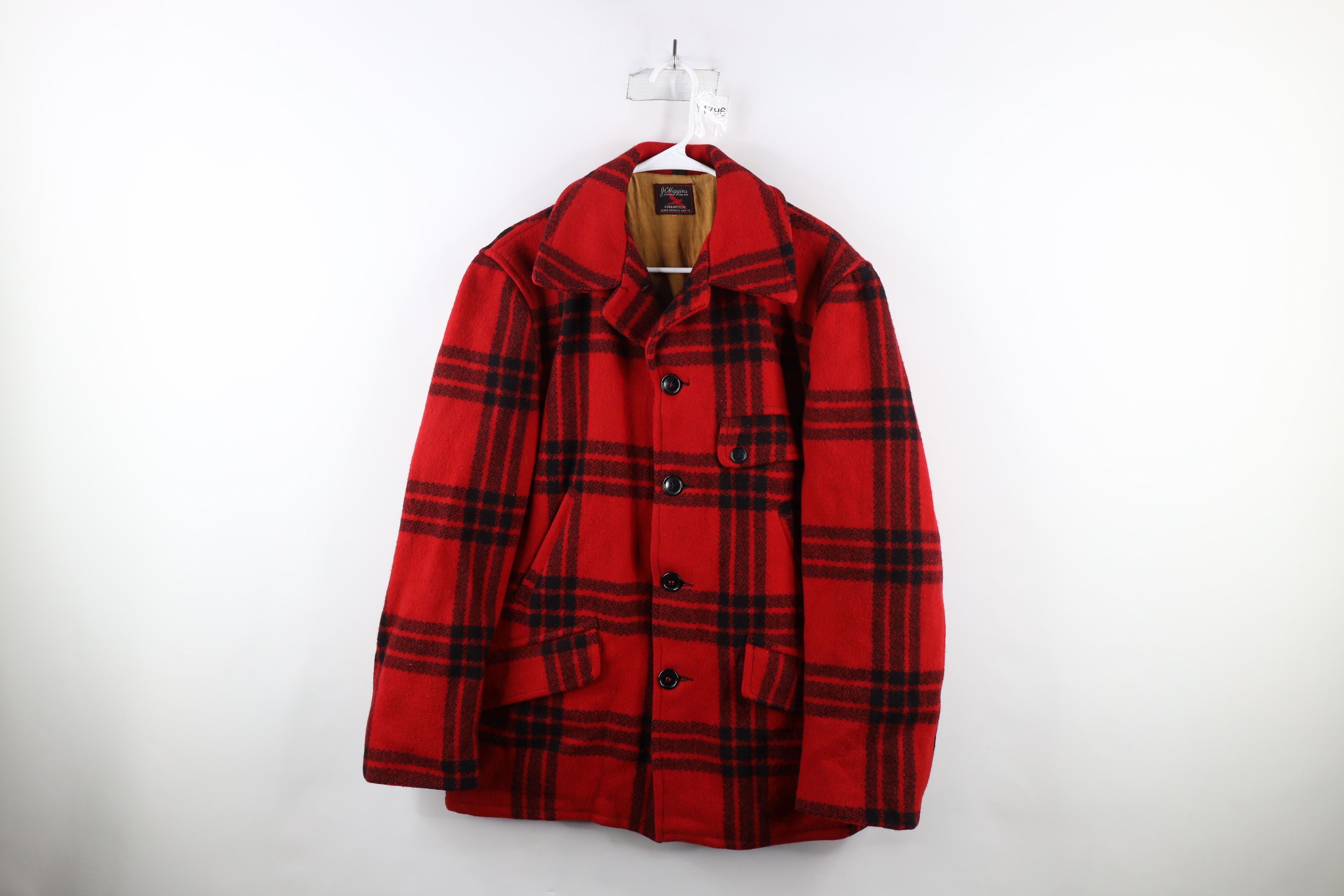 image of Vintage 50S 60S Streetwear Wool Mackinaw Birding Jacket Usa in Red, Men's (Size XL)