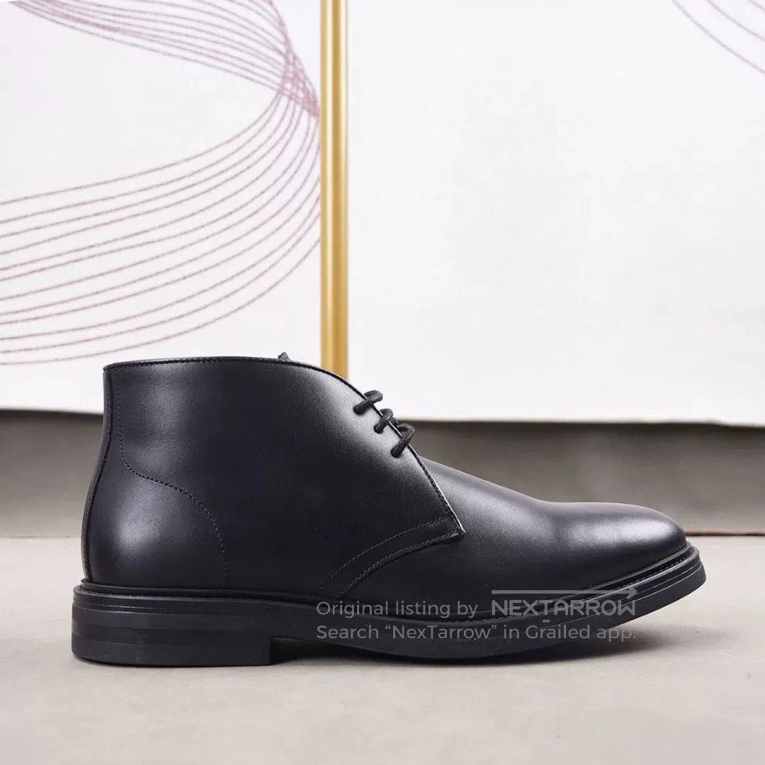 Testoni Black Leather Chukka Boots by A Testoni. Size US 11 / EU 44 - 4 Thumbnail