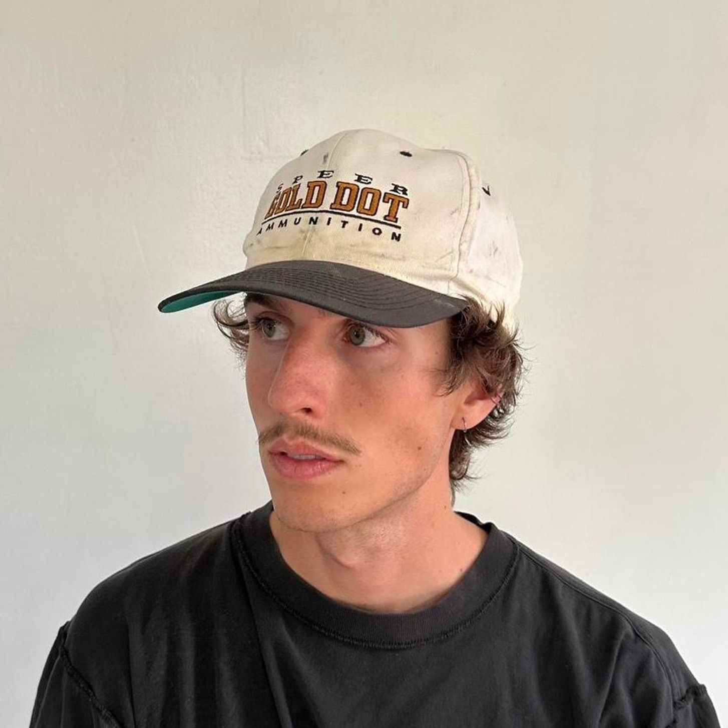 Vintage Vintage 90s Gold Dot Ammo Thrashed USA Trucker Hat Cap Size ONE SIZE - 6 Thumbnail