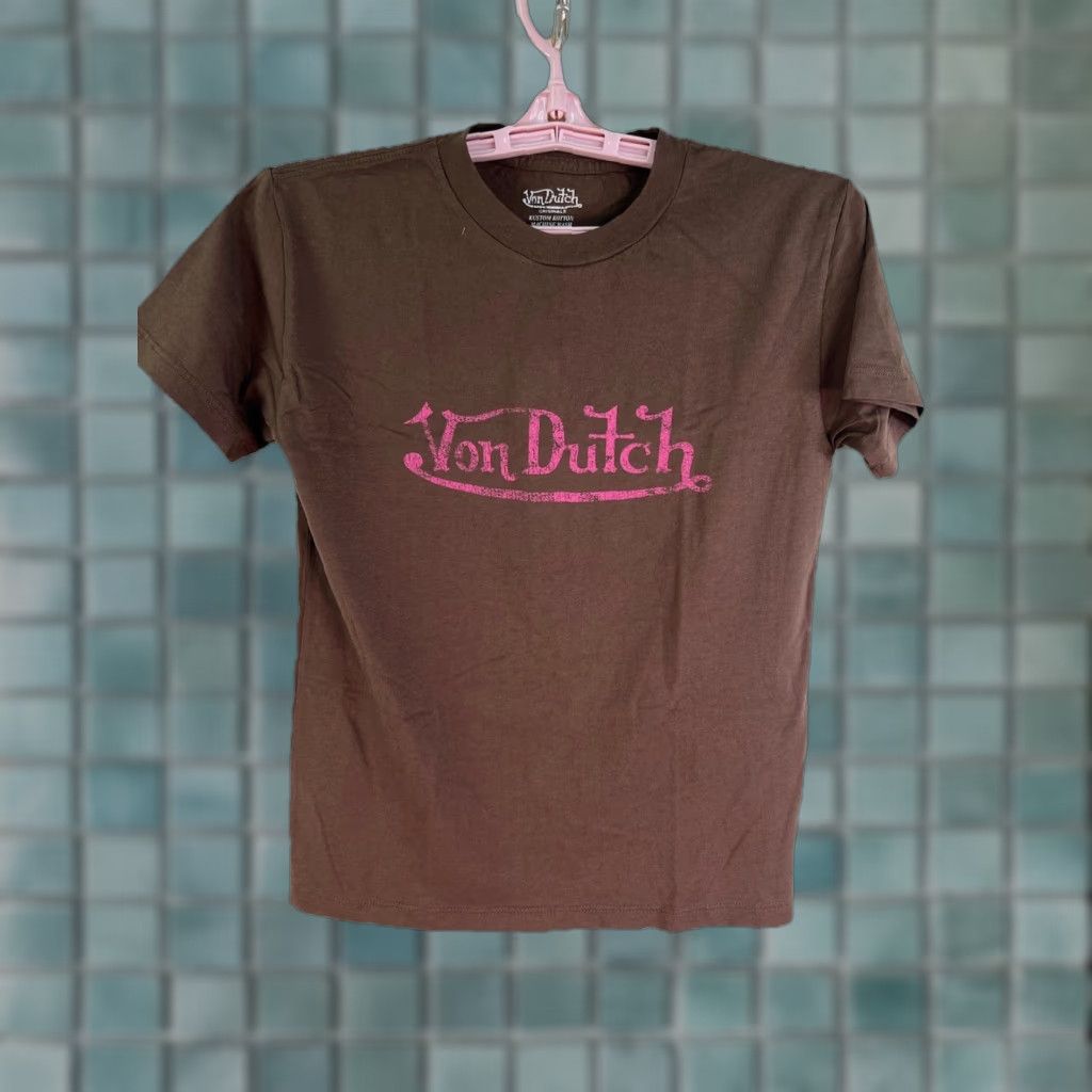 Von Dutch Von Dutch Graphic Shirt Short Sleeve Size M Brown Womens Jr Size M / US 6-8 / IT 42-44 - 1 Thumbnail
