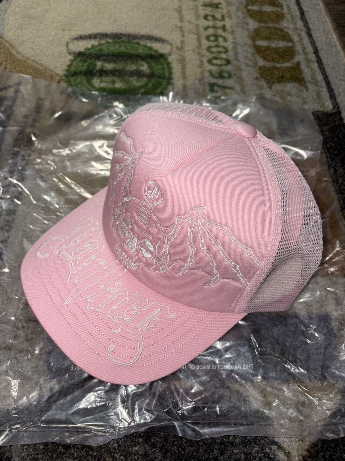 Palace Palace Evil Palace Trucker Hat Pink Size ONE SIZE - 1 Thumbnail