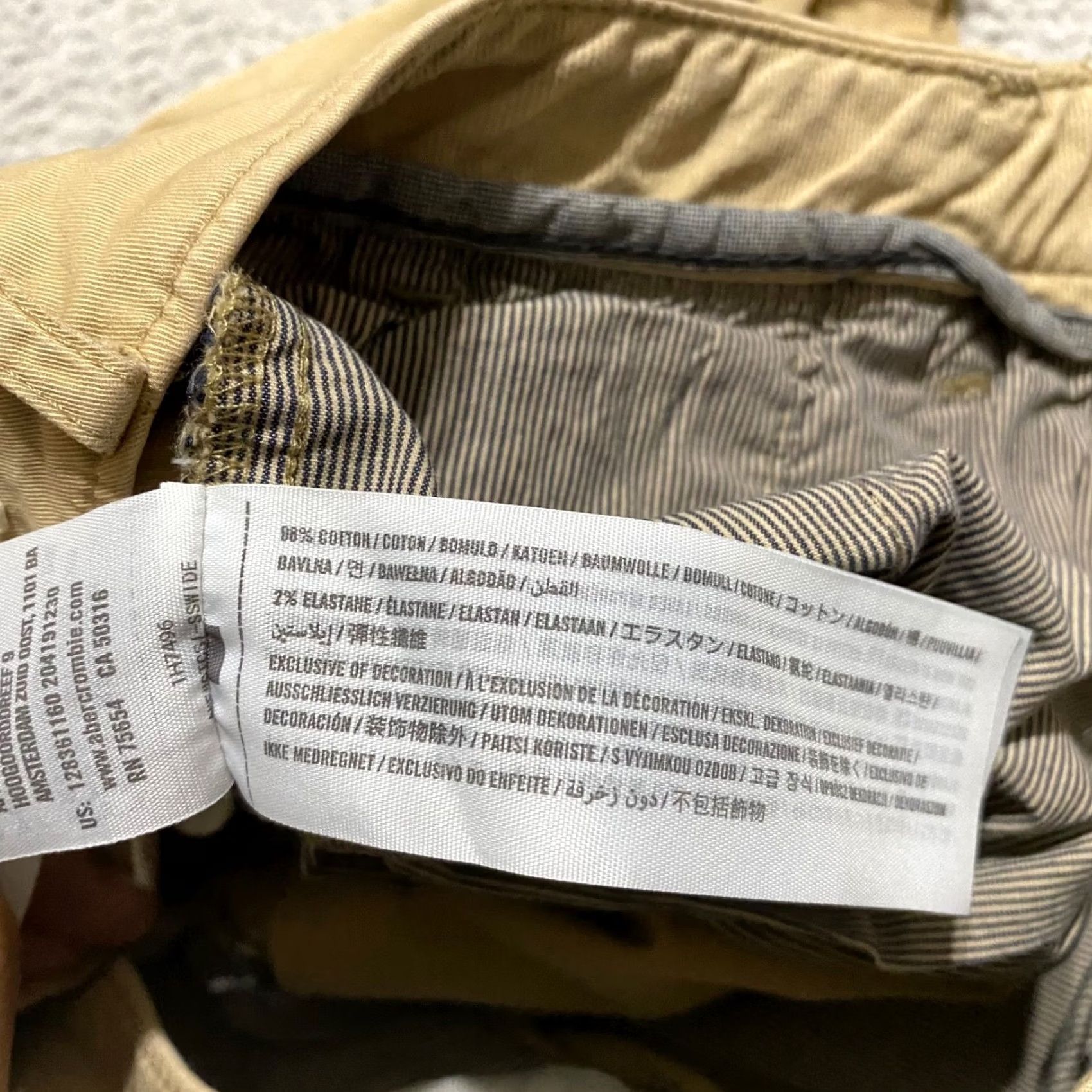 Abercrombie & Fitch Abercrombie & Fitch Shorts Mens sz 28 Beige Chino Inseam 8" Mid Rise Pockets Size US 28 / EU 44 - 4 Thumbnail