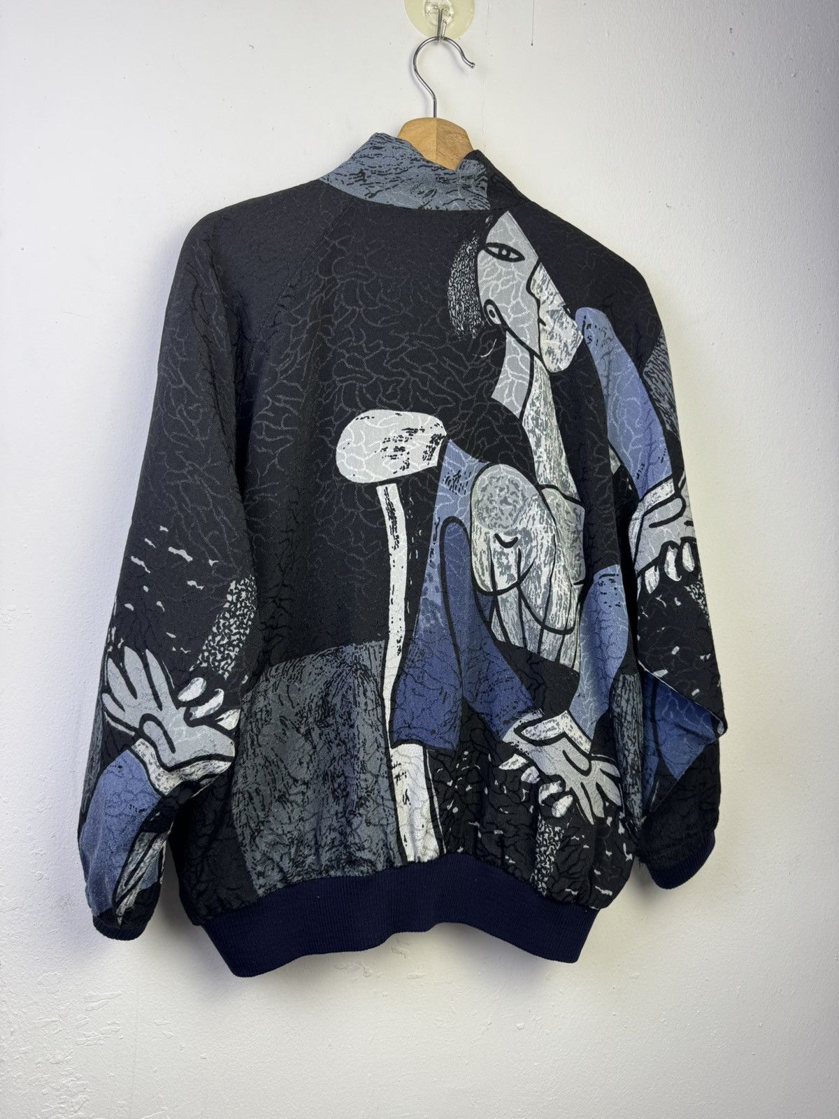 Paloma Picasso vintage Picasso-style artistic silk bomber jacket Size US L / EU 52-54 / 3 - 5 Thumbnail