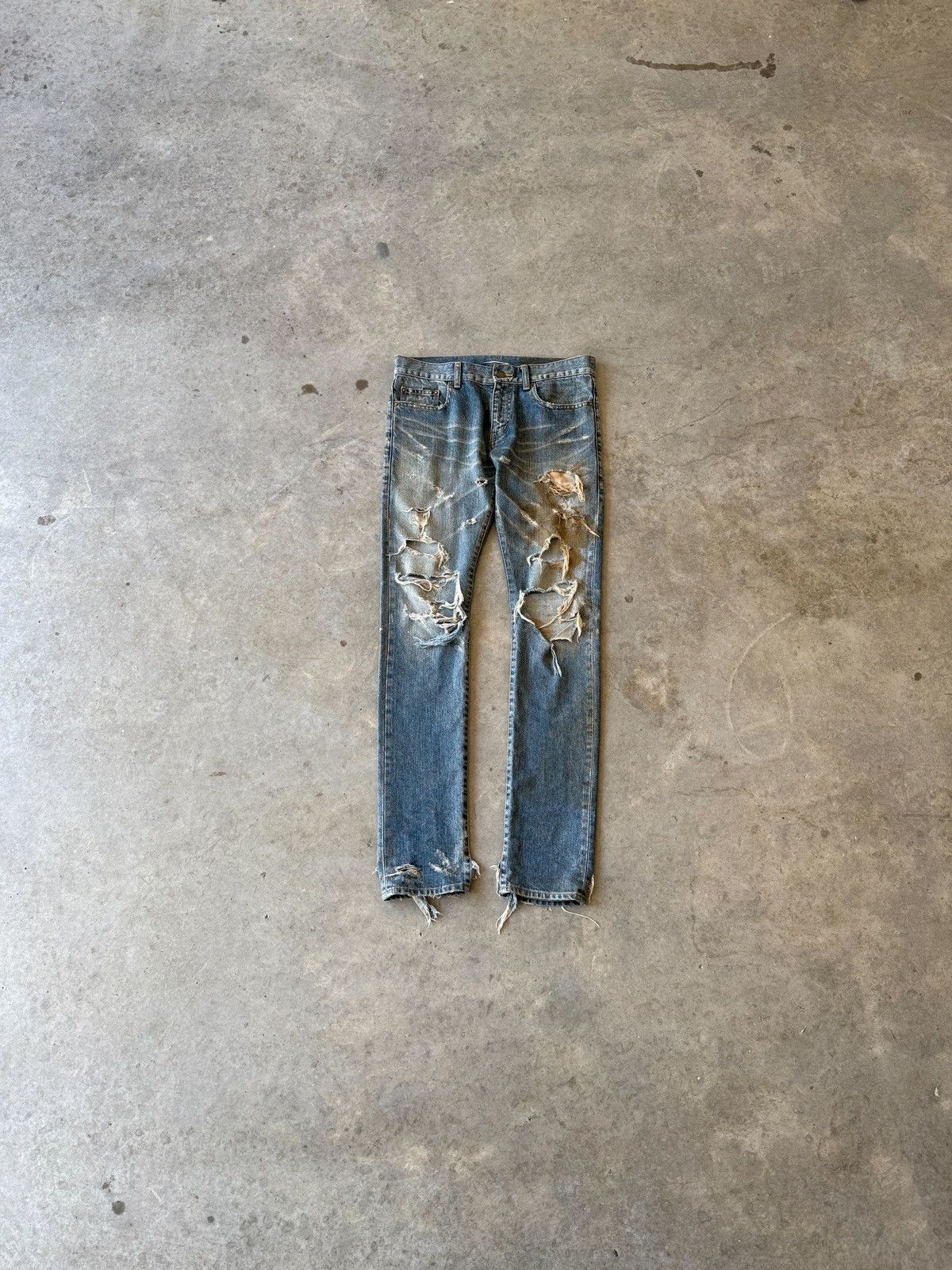 skins スキンズ crush denim pants SKINS CRASH DENIM size2