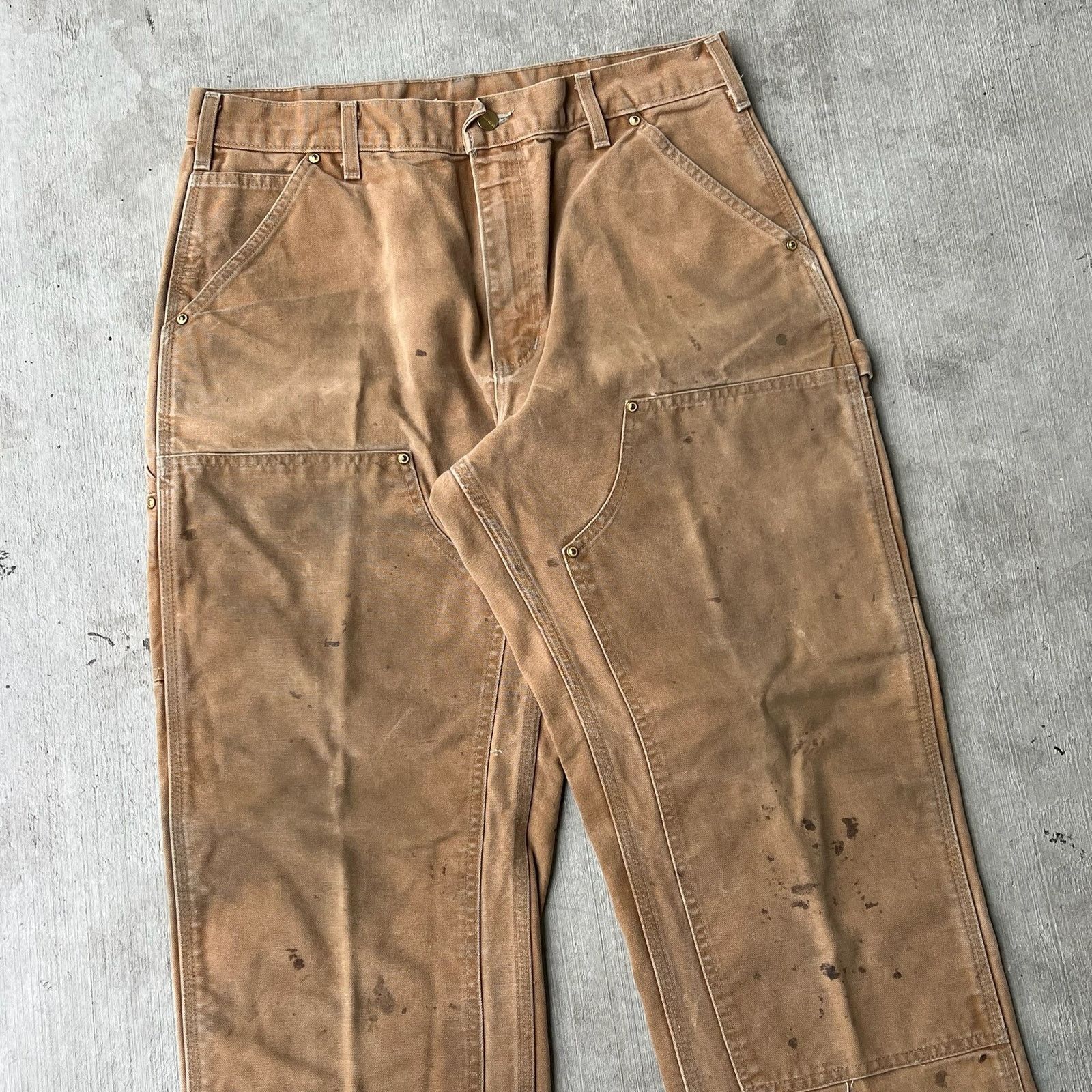 Carhartt × Vintage Carhartt brown double knee work wear carpenter pants Size US 32 / EU 48 - 2 Thumbnail