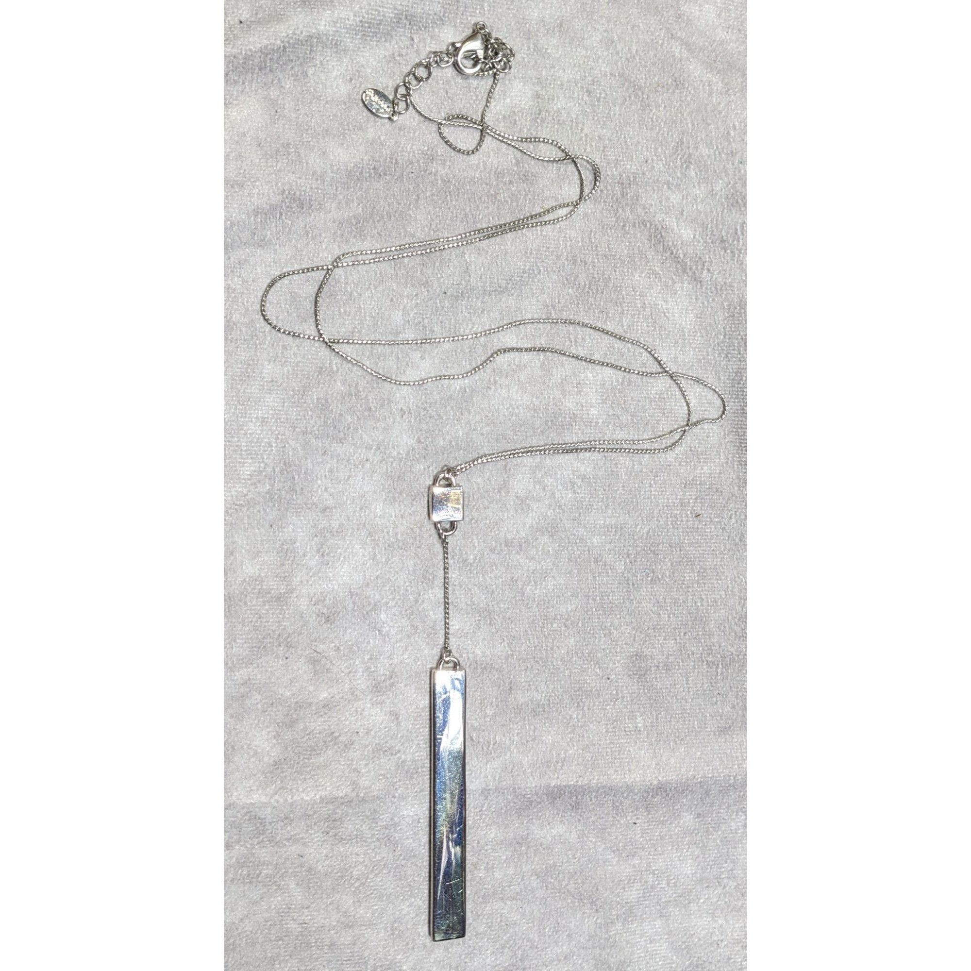 Other Deroi Modern Rectangular Pillar Silver Tone Necklace Size ONE SIZE - 5 Thumbnail