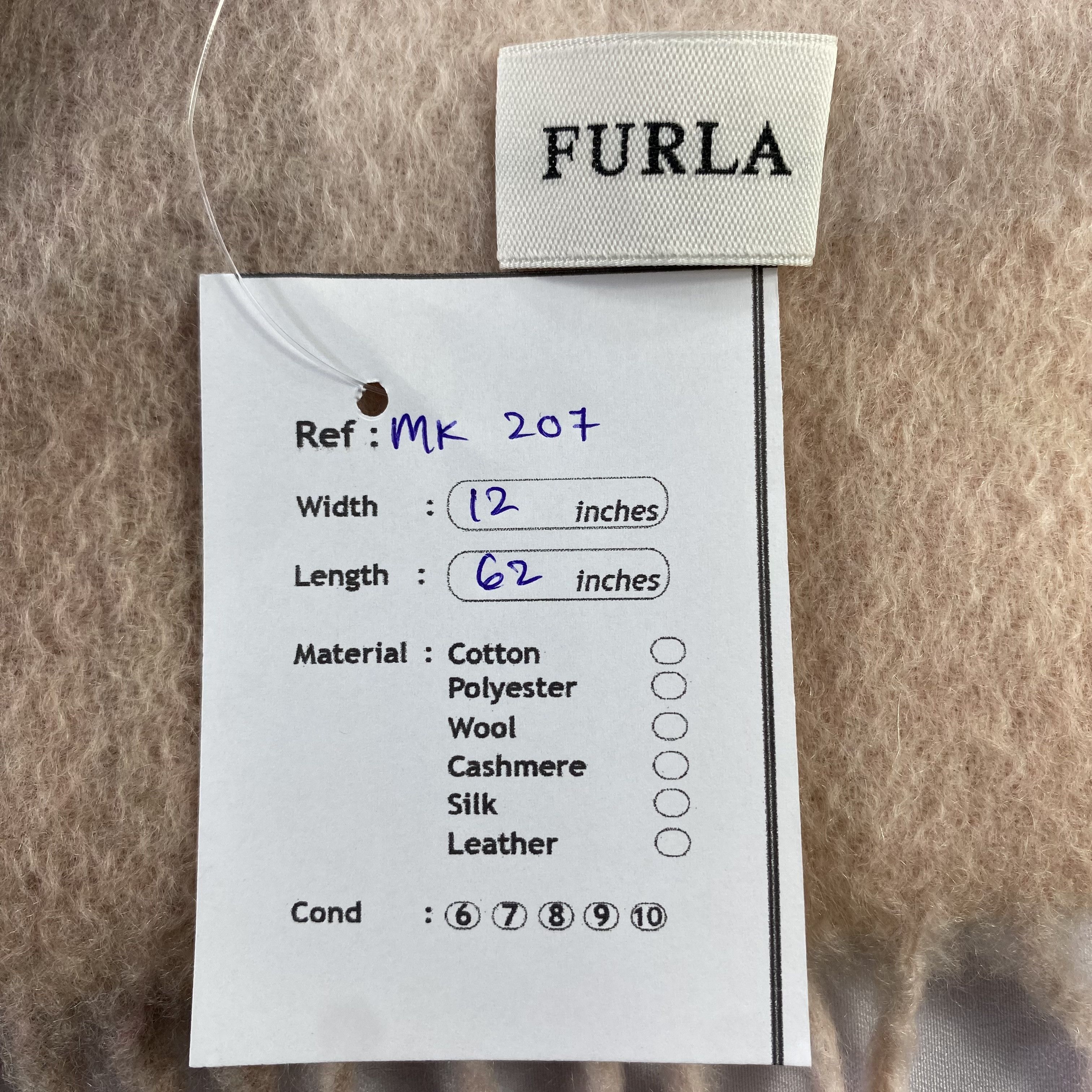 Furla Furla Scarf Plaid Neck Wrap Cashmere Muffler Size ONE SIZE - 6 Thumbnail