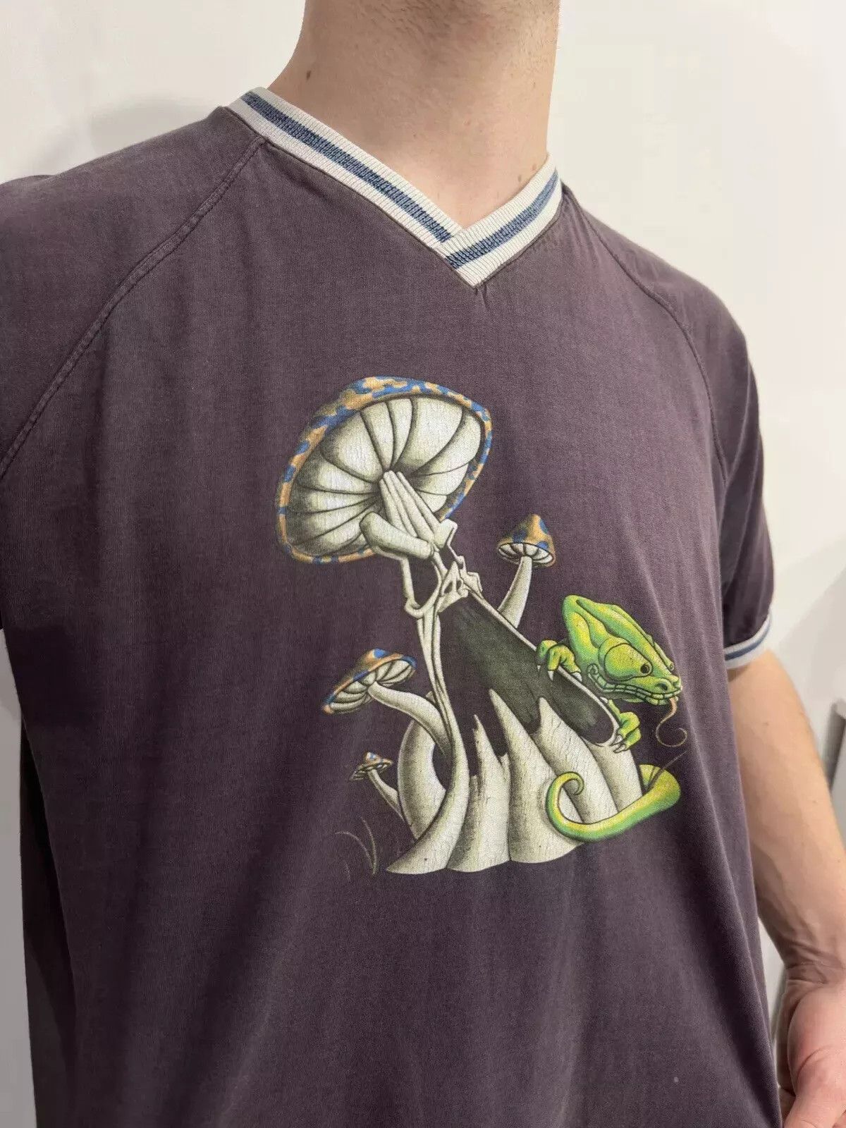 Vintage VINTAGE 2000s Y2K SHROOMS HEARTLAND SHIRT FADED SKATEBOARD Size US M / EU 48-50 / 2 - 4 Thumbnail
