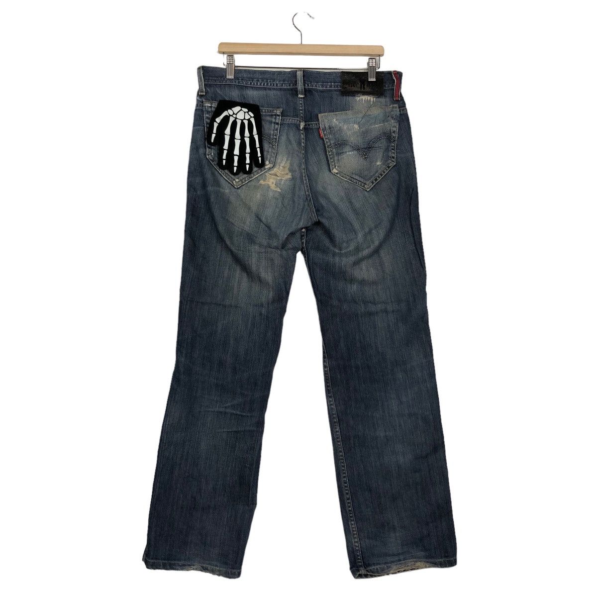 Levi's 🔥90’s Rare Distressed Denim Jeans Levi’s Kanye Design Size US 34 / EU 50 - 8 Thumbnail