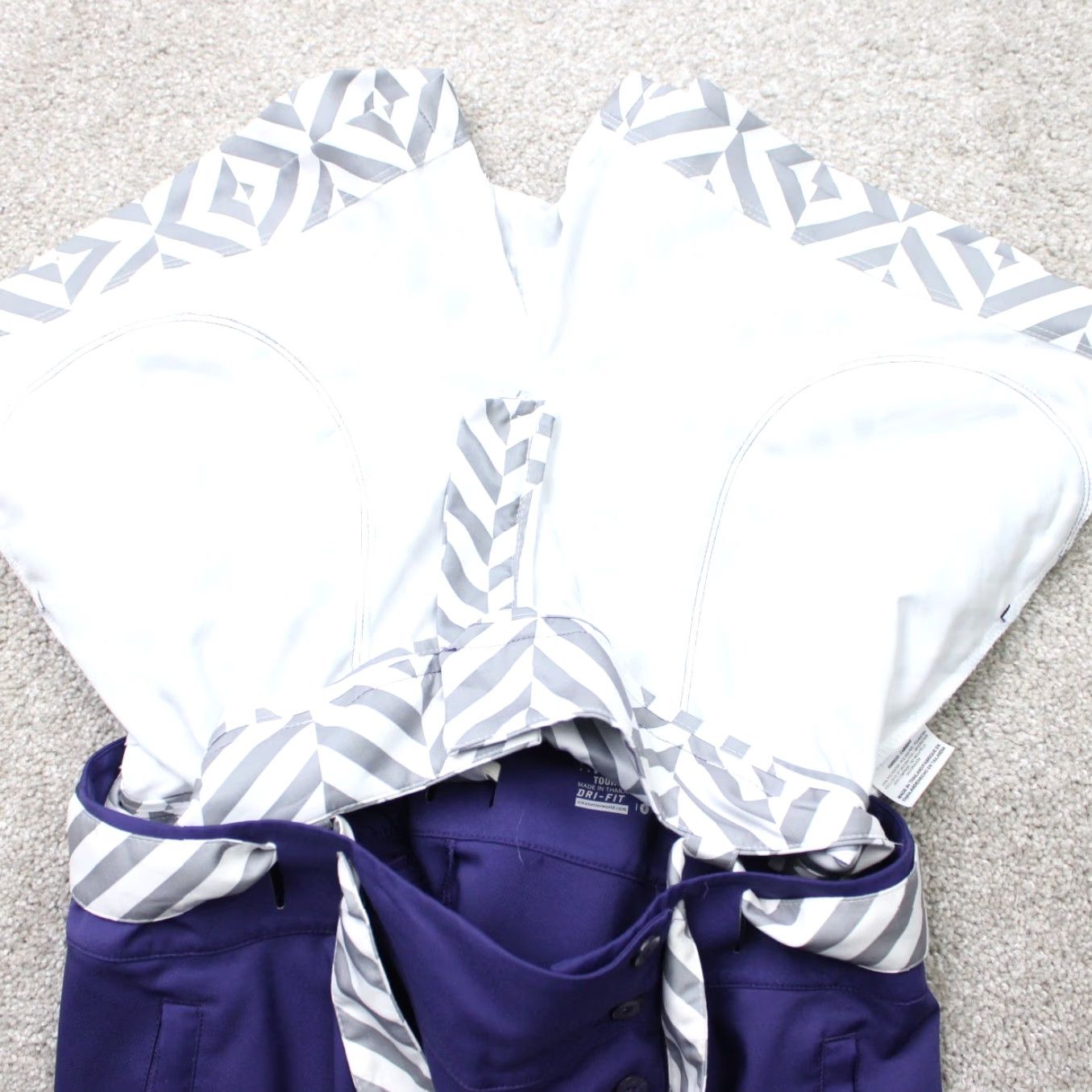Nike Nike Golf Skort Womens 8 Purple Dri-Fit Pleated Shorts Skort with Belt Side Pockets Casual Summer/White Rules Size 30" / US 8 / IT 44 - 4 Thumbnail