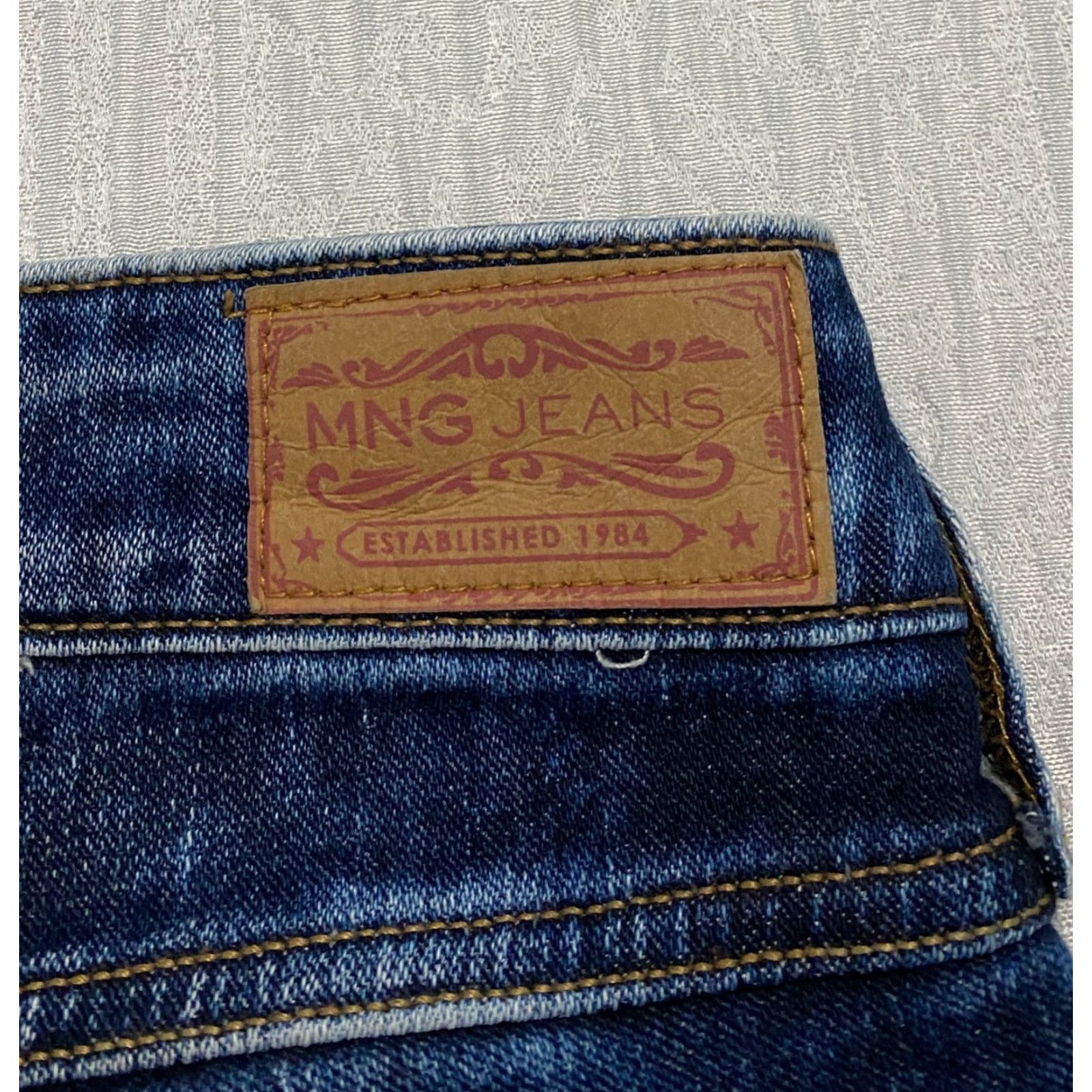 AG Jeans MNG Jeans Womens Jeans Slim Skinny Blue 14 Stretch Acid Wash 5-Pocket Denim Mid Rise Size 24" / US 00 / IT 34 - 3 Thumbnail
