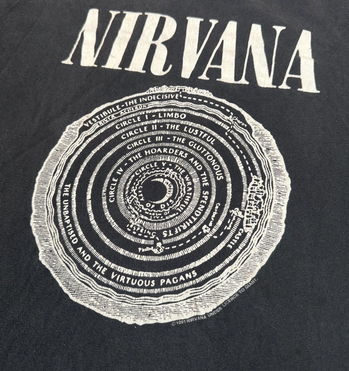 Nirvana × Vintage Rare Vintage 1991 Nirvana “Vestibule” T-shirt: First Edition Size US M / EU 48-50 / 2 - 3 Thumbnail