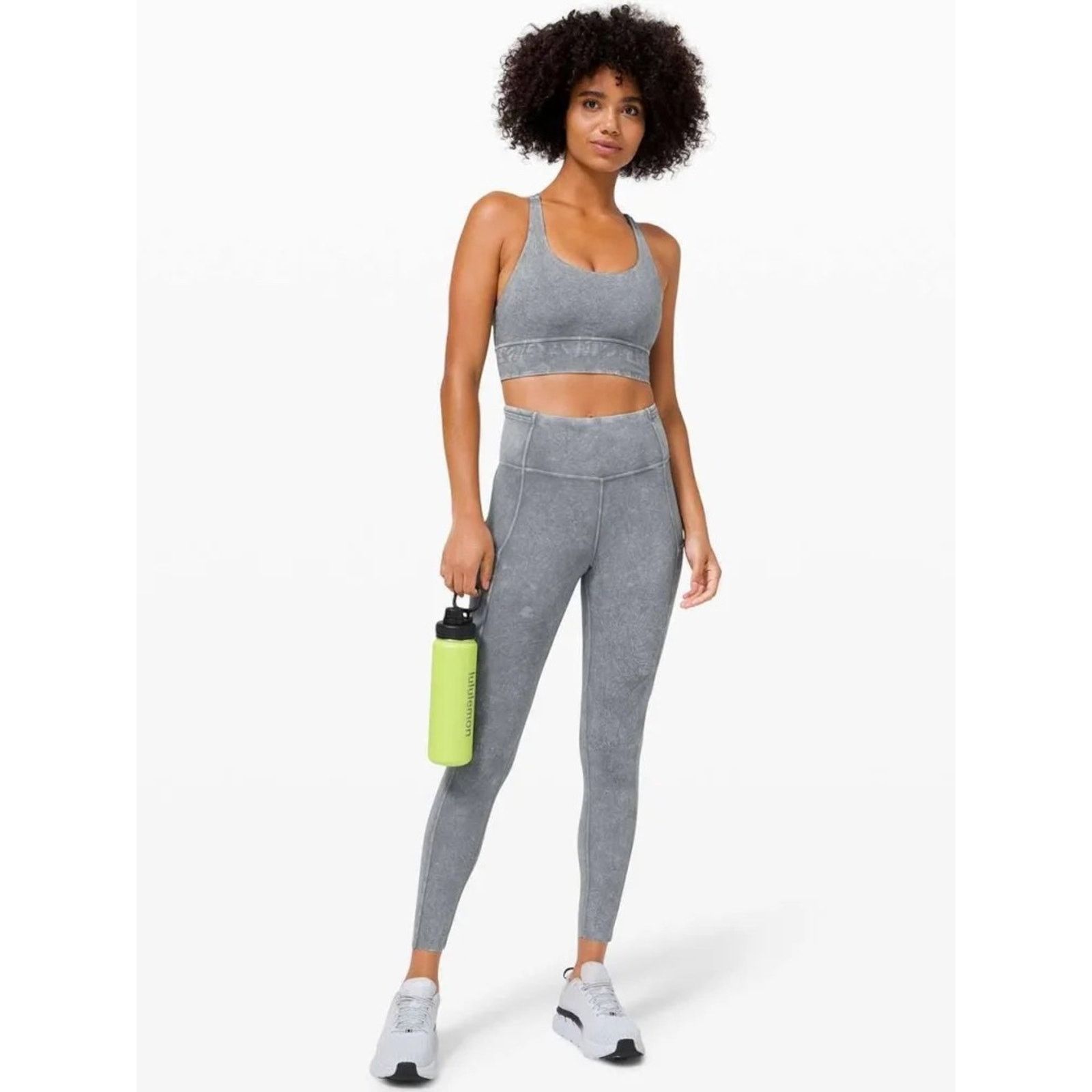Lululemon Lululemon Fast & Free High-Rise Tights in a grey ice dye Size 27" / US 4 / IT 40 - 4 Thumbnail