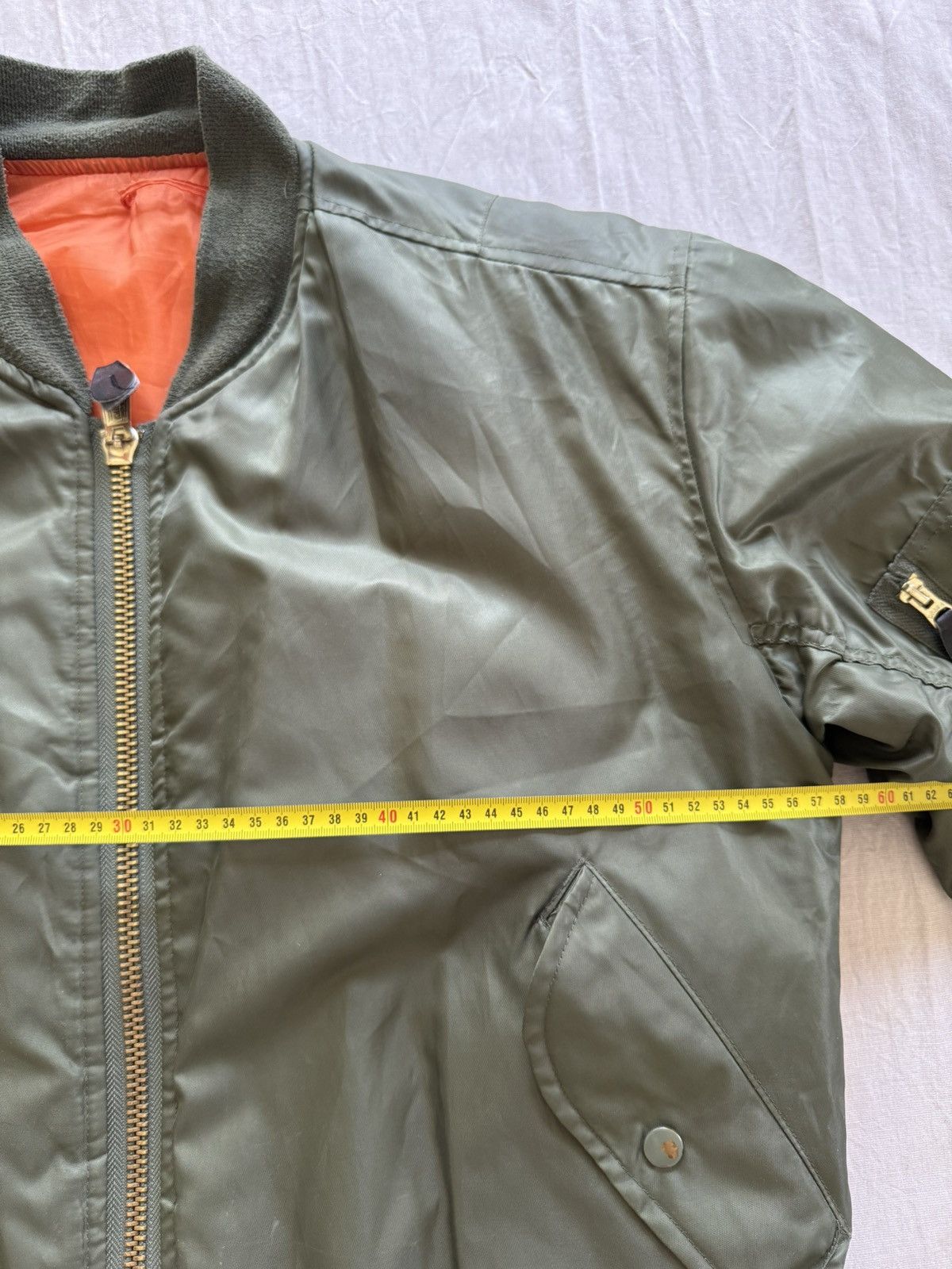 Delta Men’s Vintage flight MA1 Delta bomber jacket in khaki green Size US XS / EU 42 / 0 - 10 Thumbnail