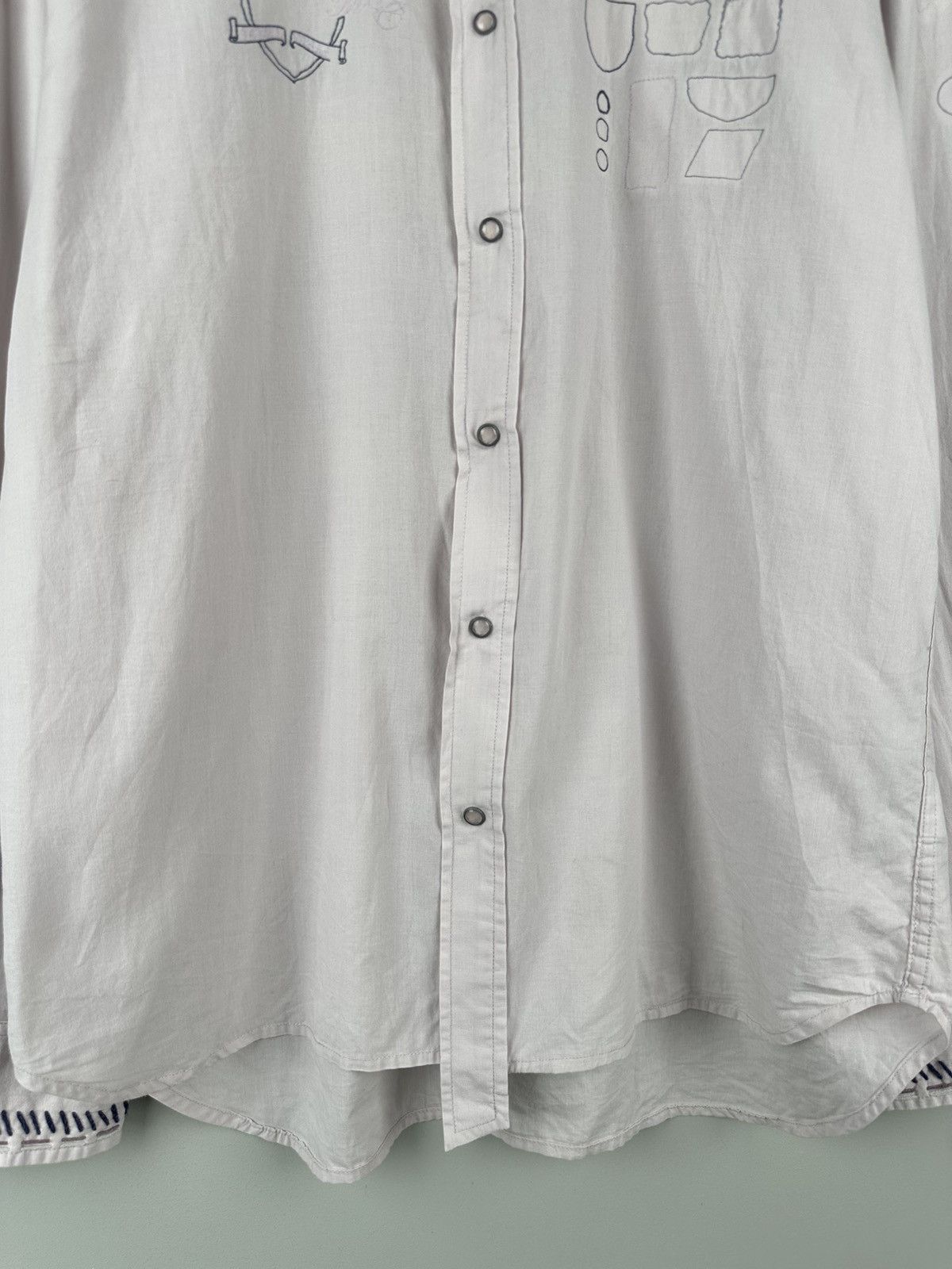 Diesel Vintage Y2k Diesel Patckwork Button Up Shirt Size US L / EU 52-54 / 3 - 8 Thumbnail