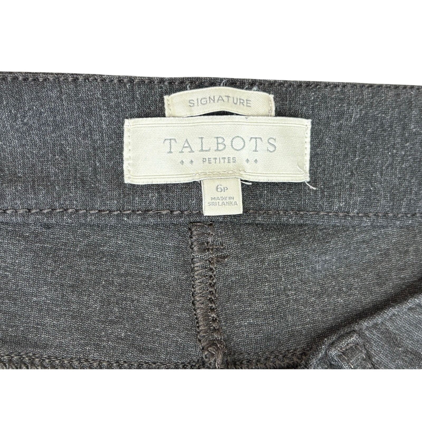 Other Talbots Signature Petites Stretch Pants 6P Gray Normcore Size 28" / US 6 / IT 42 - 2 Thumbnail